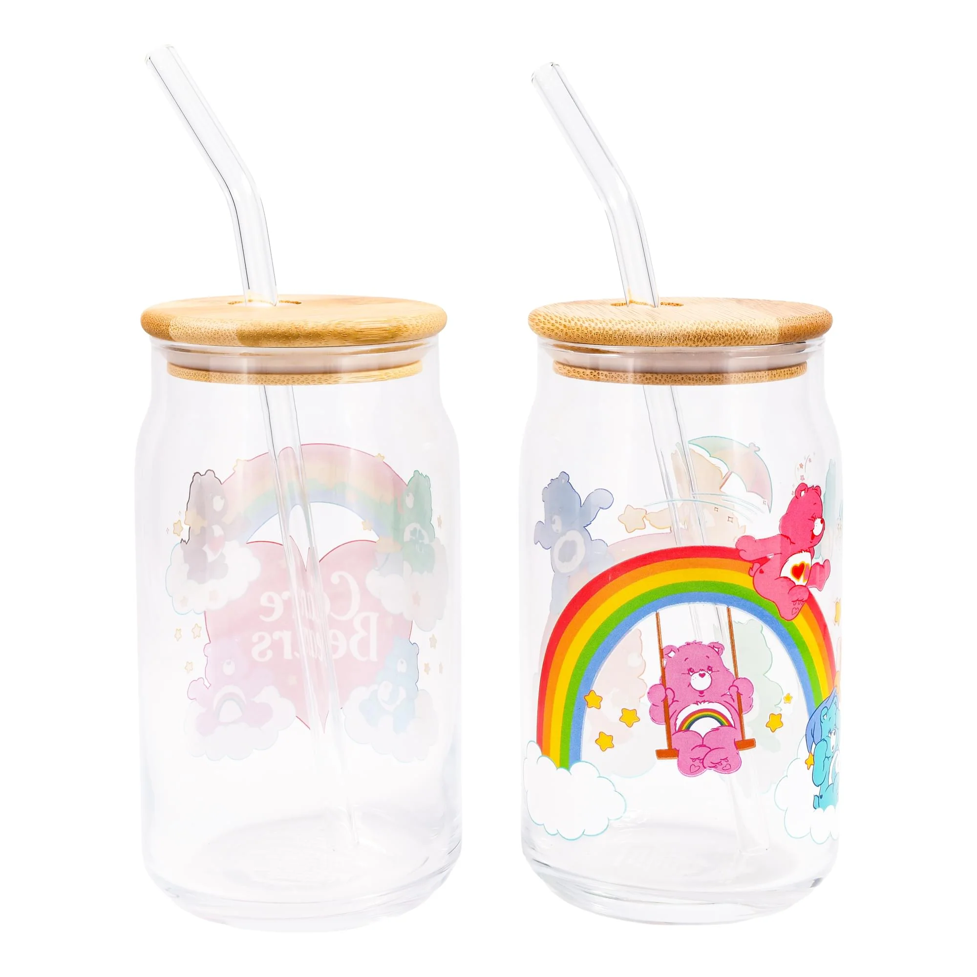 Care Bears Classic 16-Ounce Glass Tumblers With Bamboo Lid and Straw | Set of 2 - Image 3