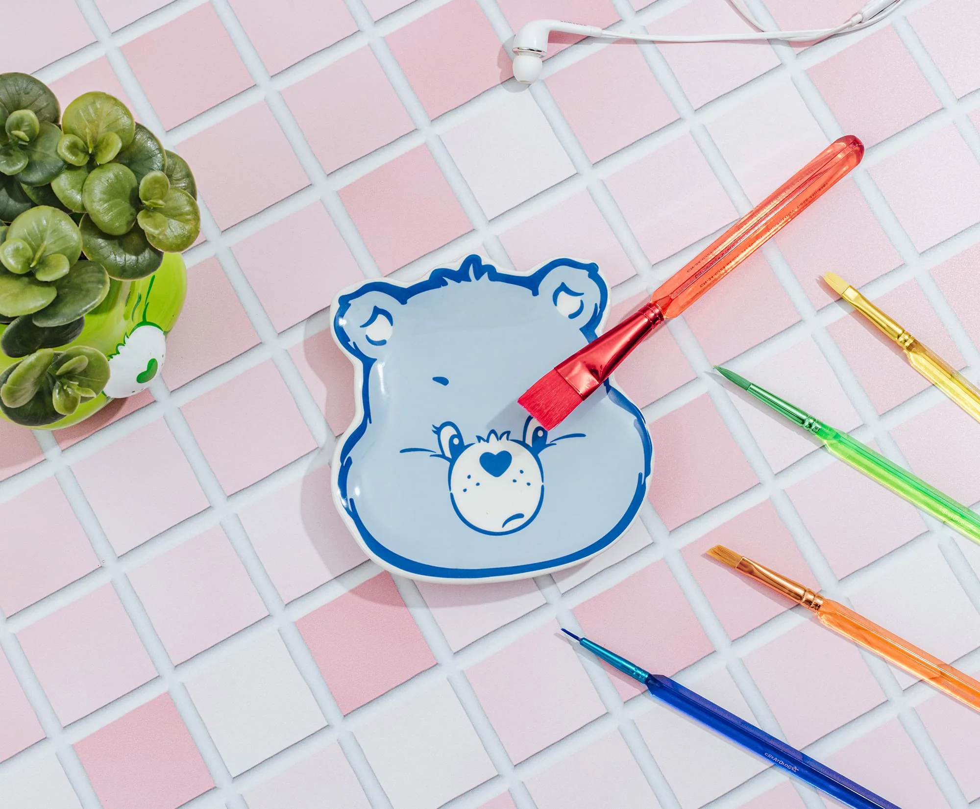 Care Bears Grumpy Bear Face Sculpted Ceramic Trinket Tray Dish - Image 6