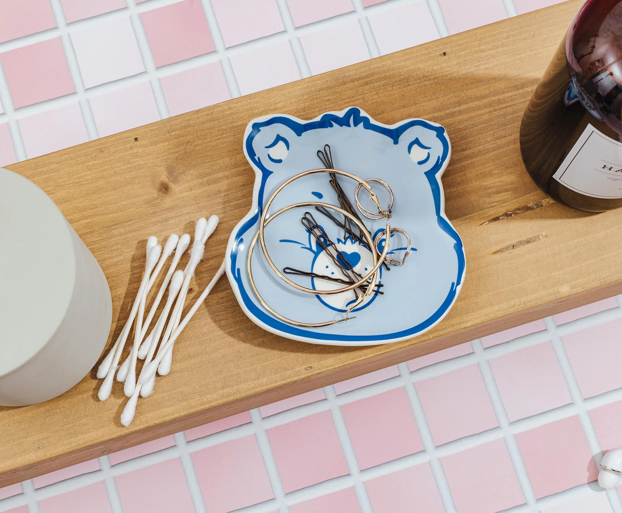 Care Bears Grumpy Bear Face Sculpted Ceramic Trinket Tray Dish - Image 8