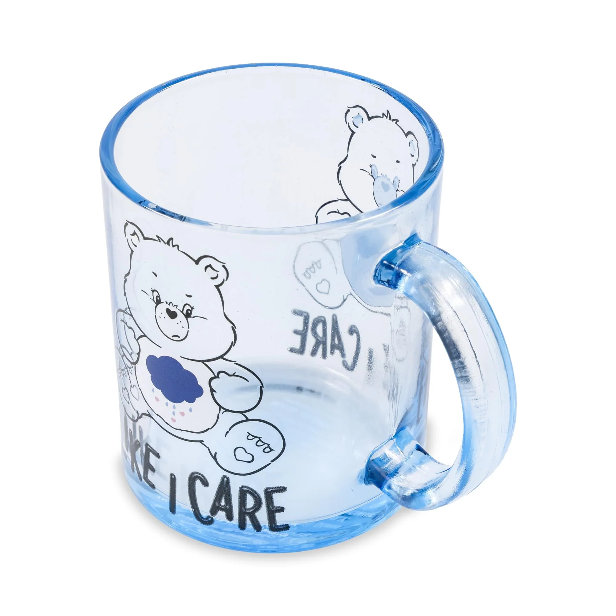 Care Bears Grumpy Bear "Like I Care" Glass Coffee Mug | Holds 18 Ounces - Image 3