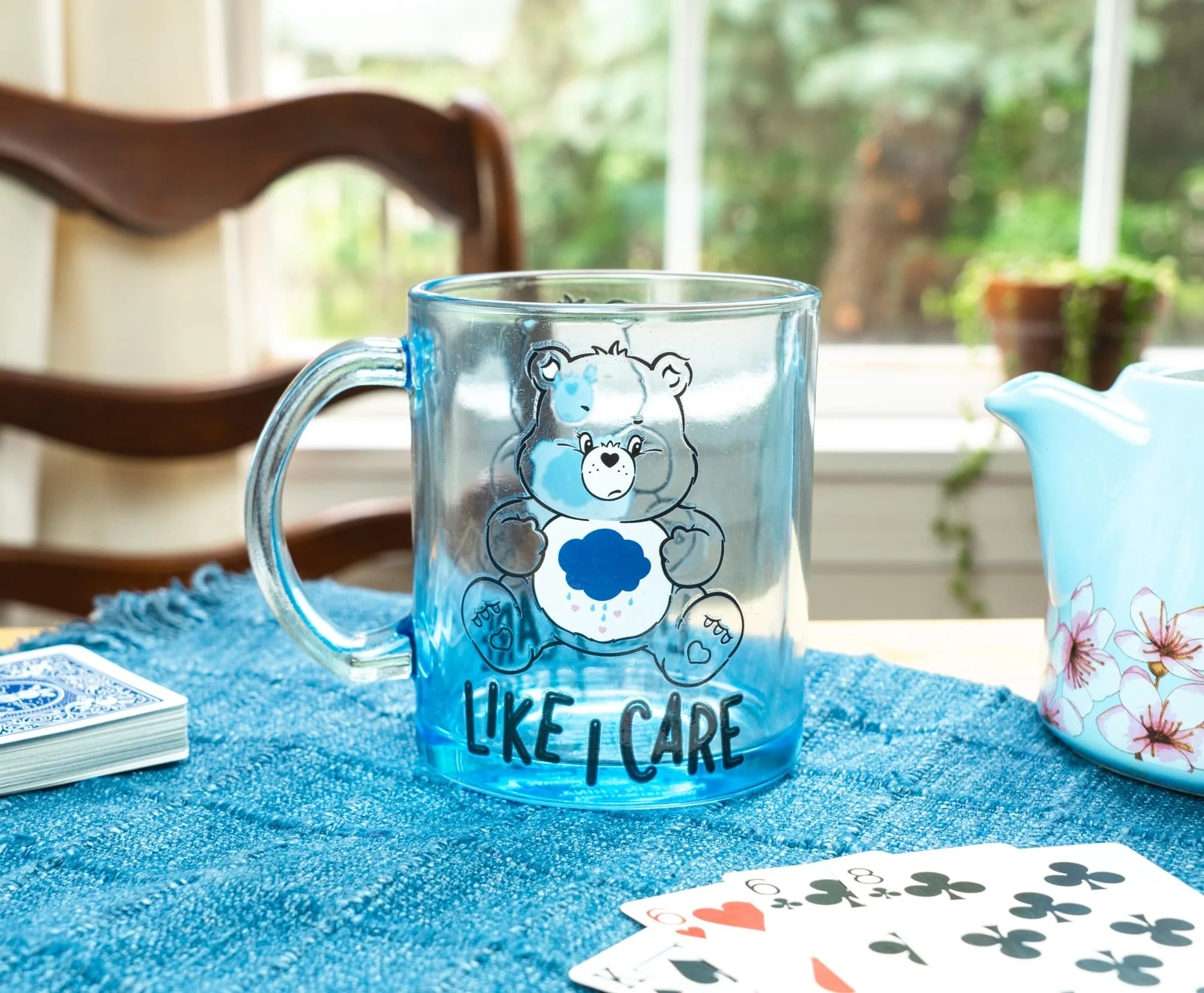 Care Bears Grumpy Bear "Like I Care" Glass Coffee Mug | Holds 18 Ounces - Image 6