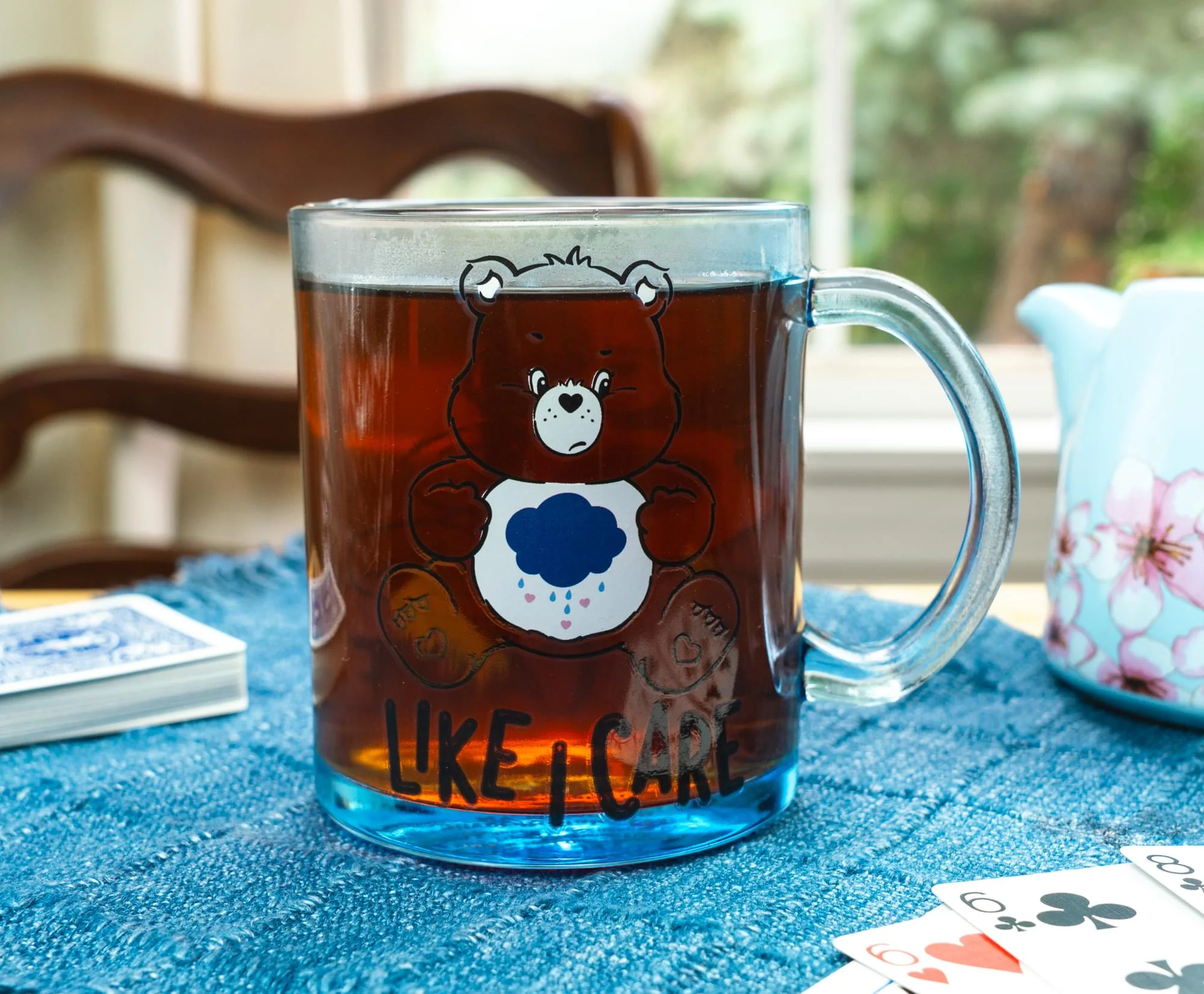 Care Bears Grumpy Bear "Like I Care" Glass Coffee Mug | Holds 18 Ounces - Image 8