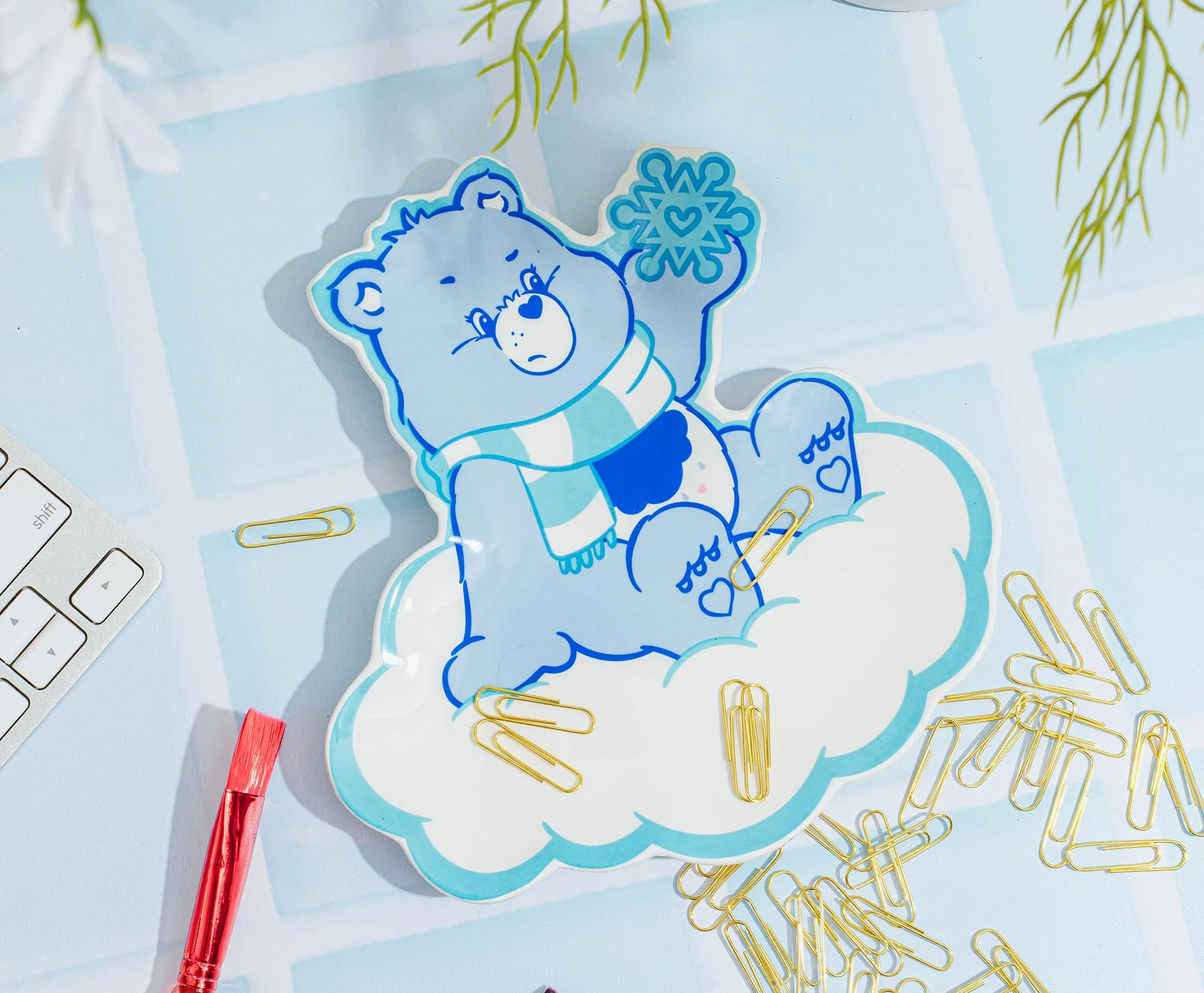 Care Bears Holiday Grumpy Bear Sculpted Ceramic Trinket Tray Dish - Image 6
