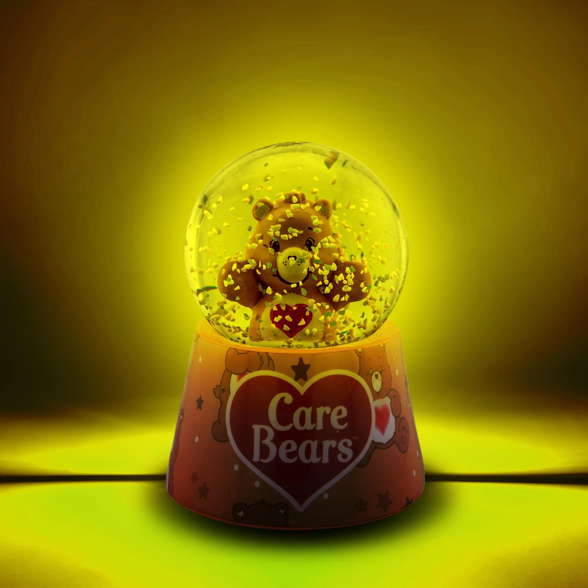 Care Bears Tenderheart Bear Mini Light-Up Snow Globe | 3 Inches Tall - Image 2