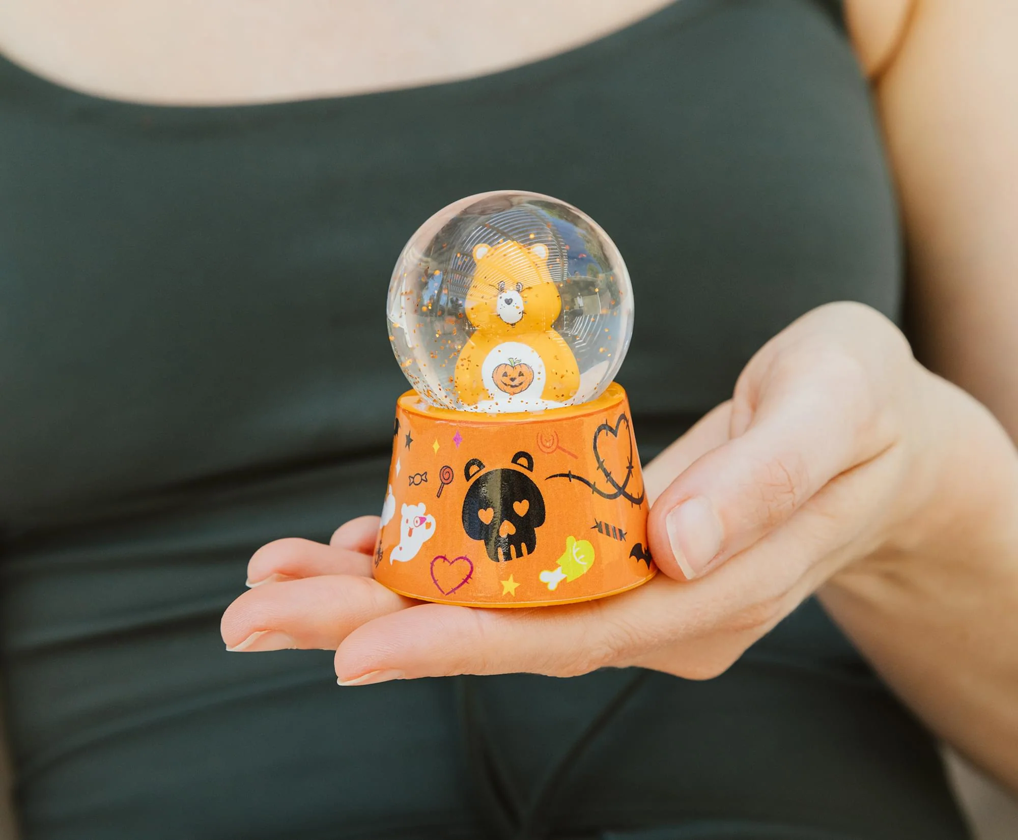 Care Bears Trick-Or-Sweet Bear Mini Light-Up Snow Globe | 3 Inches Tall - Image 4