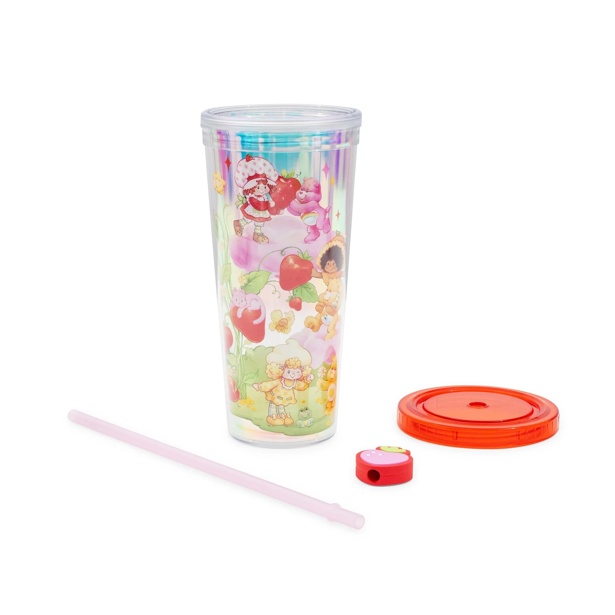Care Bears x Strawberry Shortcake 24-Ounce Carnival Cup With Straw Topper Charm - Image 3