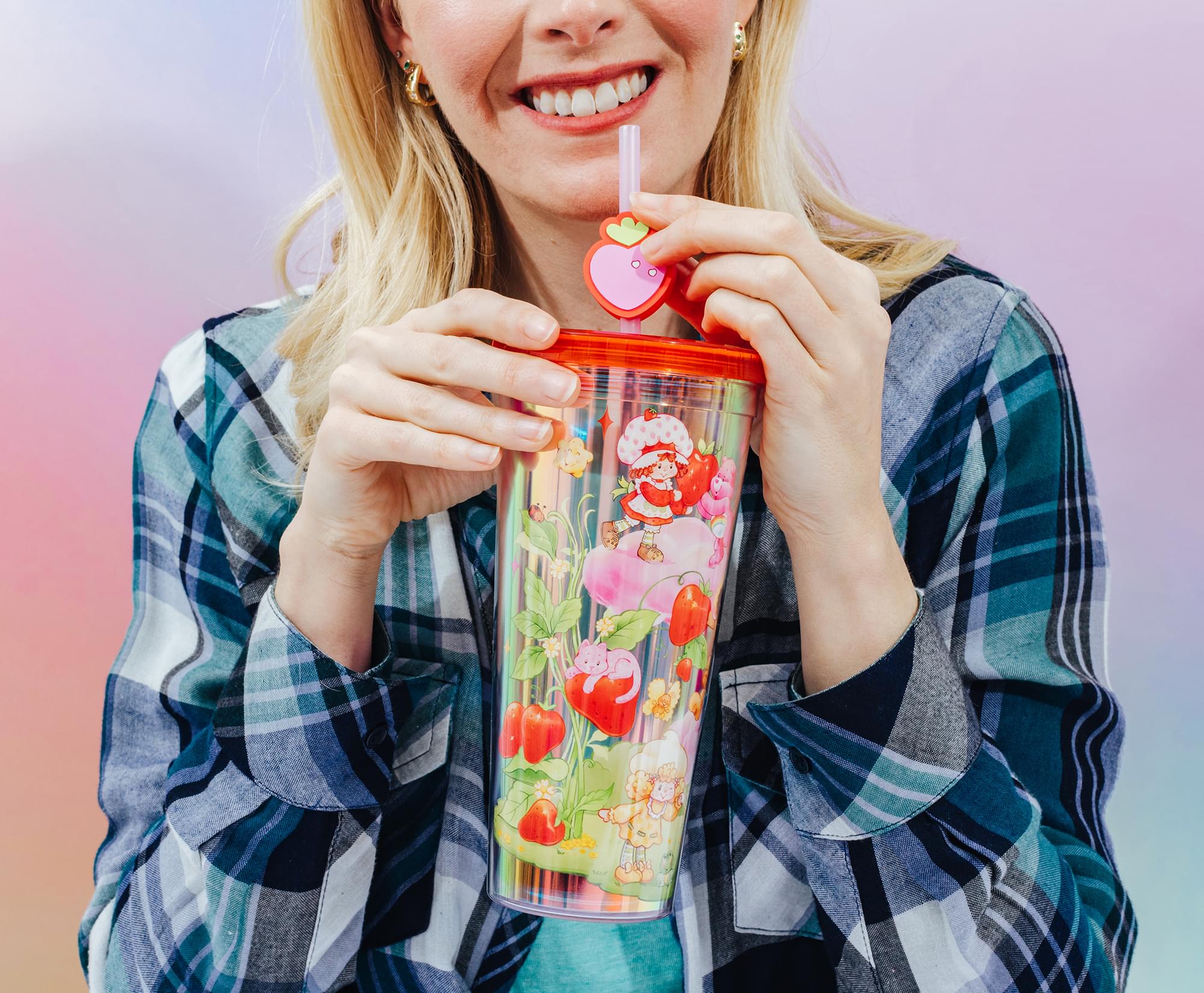 Care Bears x Strawberry Shortcake 24-Ounce Carnival Cup With Straw Topper Charm - Image 8