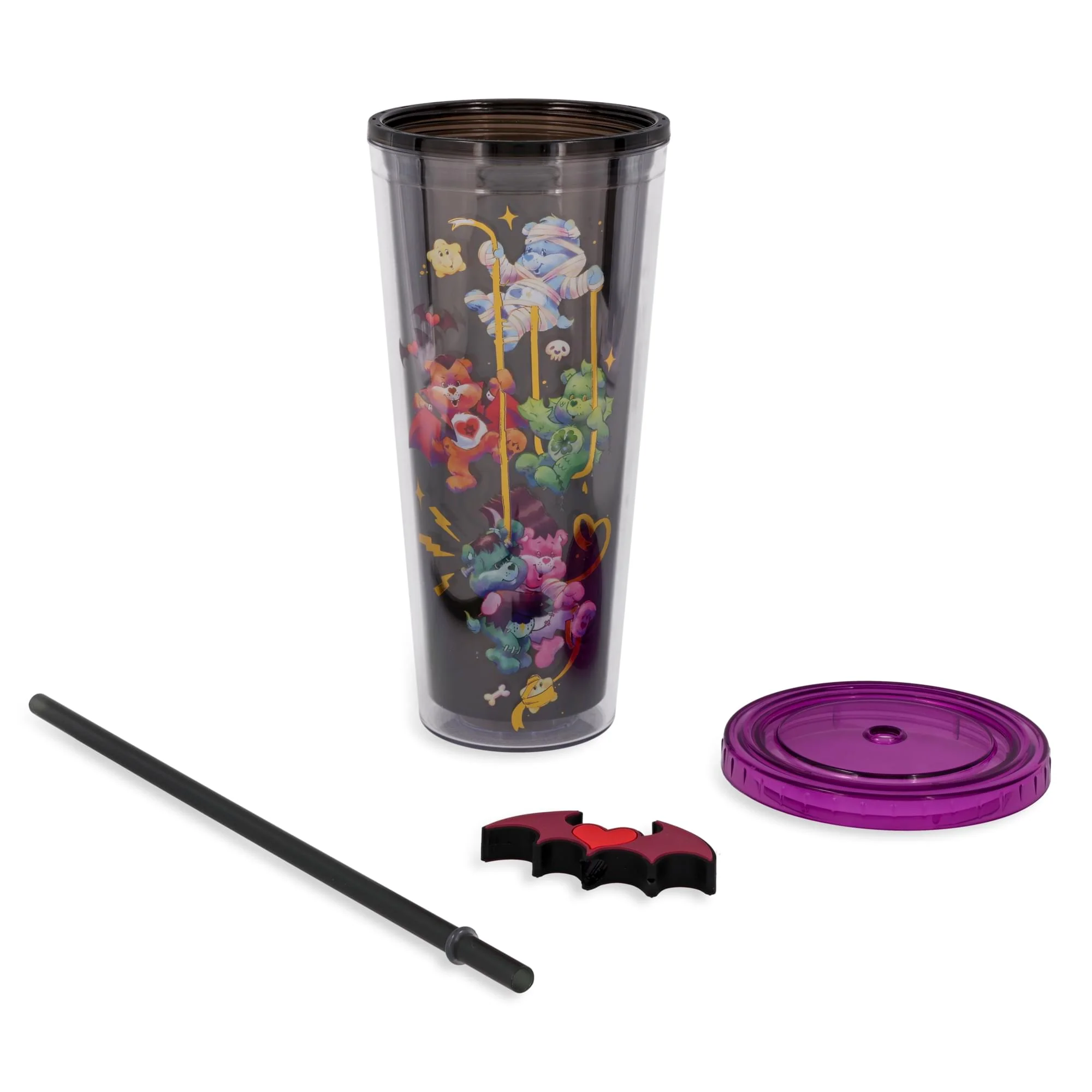 Care Bears x Universal Monsters 24-Ounce Carnival Cup With Lid and Straw Topper - Image 3