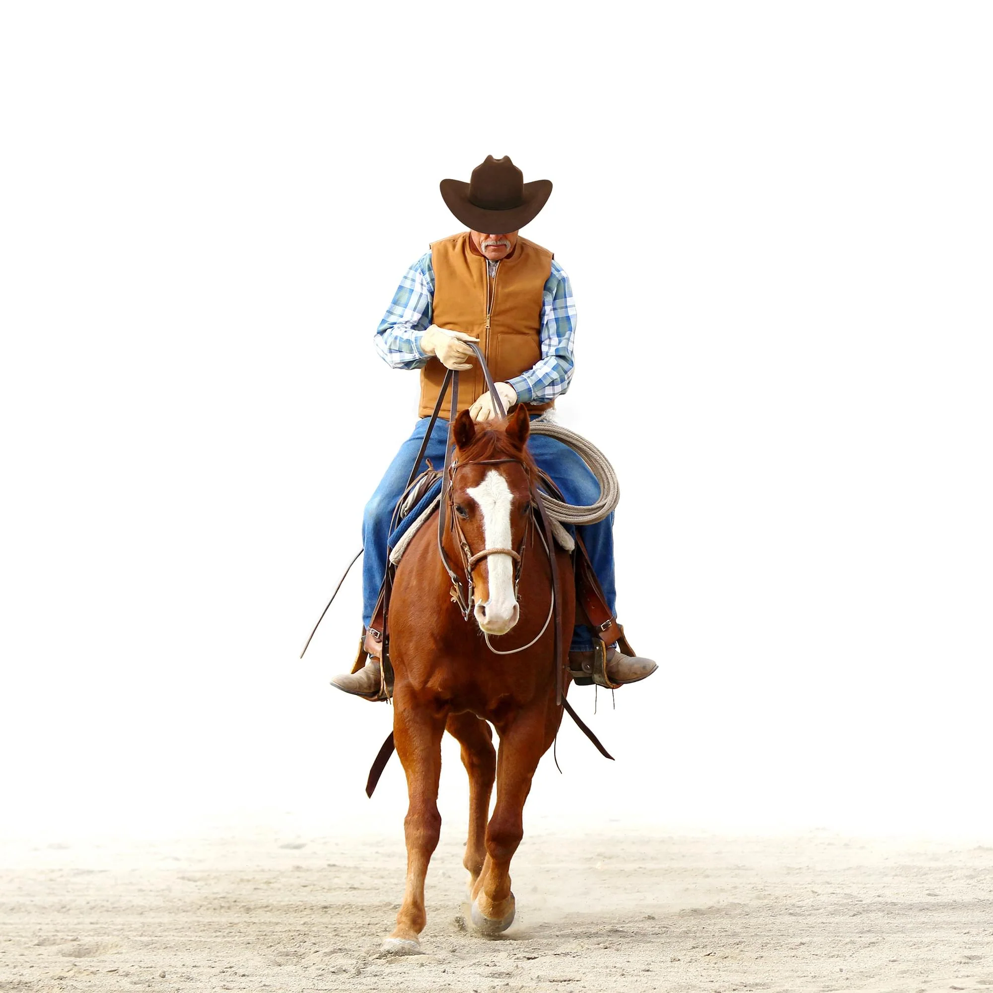 Cattleman Thick Felt Cowboy Hat Adult Costume Accessory | Brown - Image 4