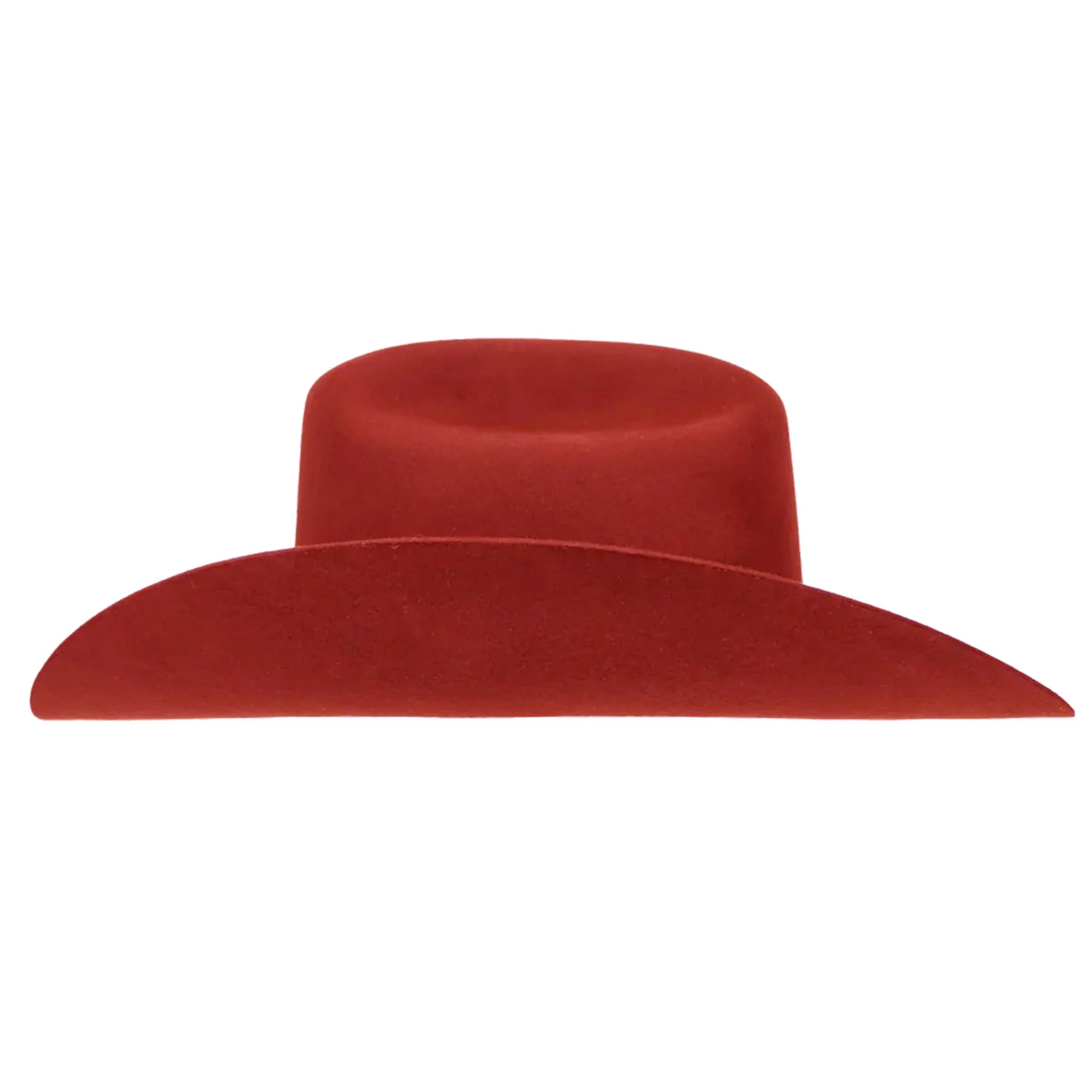 Cattleman Thick Felt Cowboy Hat Adult Costume Accessory | Red - Image 3