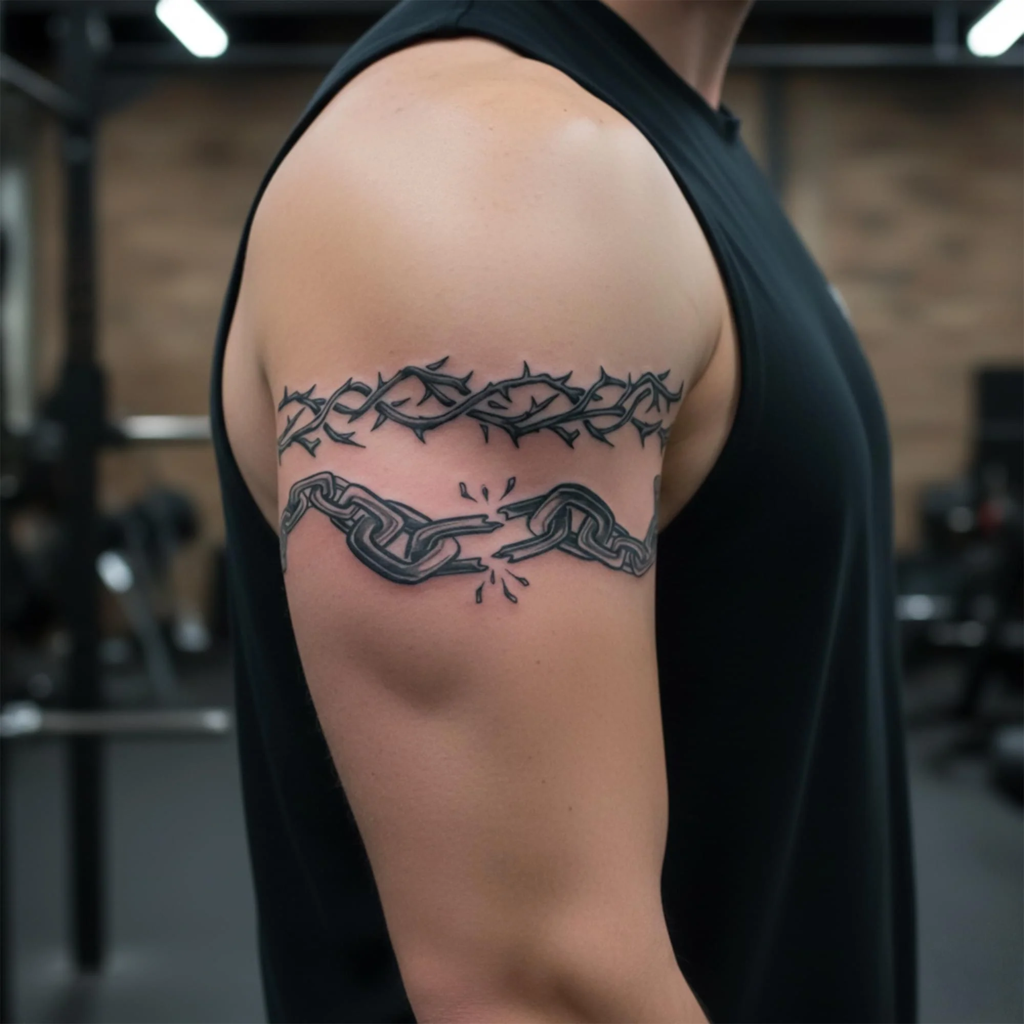 Chained Body Band Tattoo Costume Accessory - Image 4