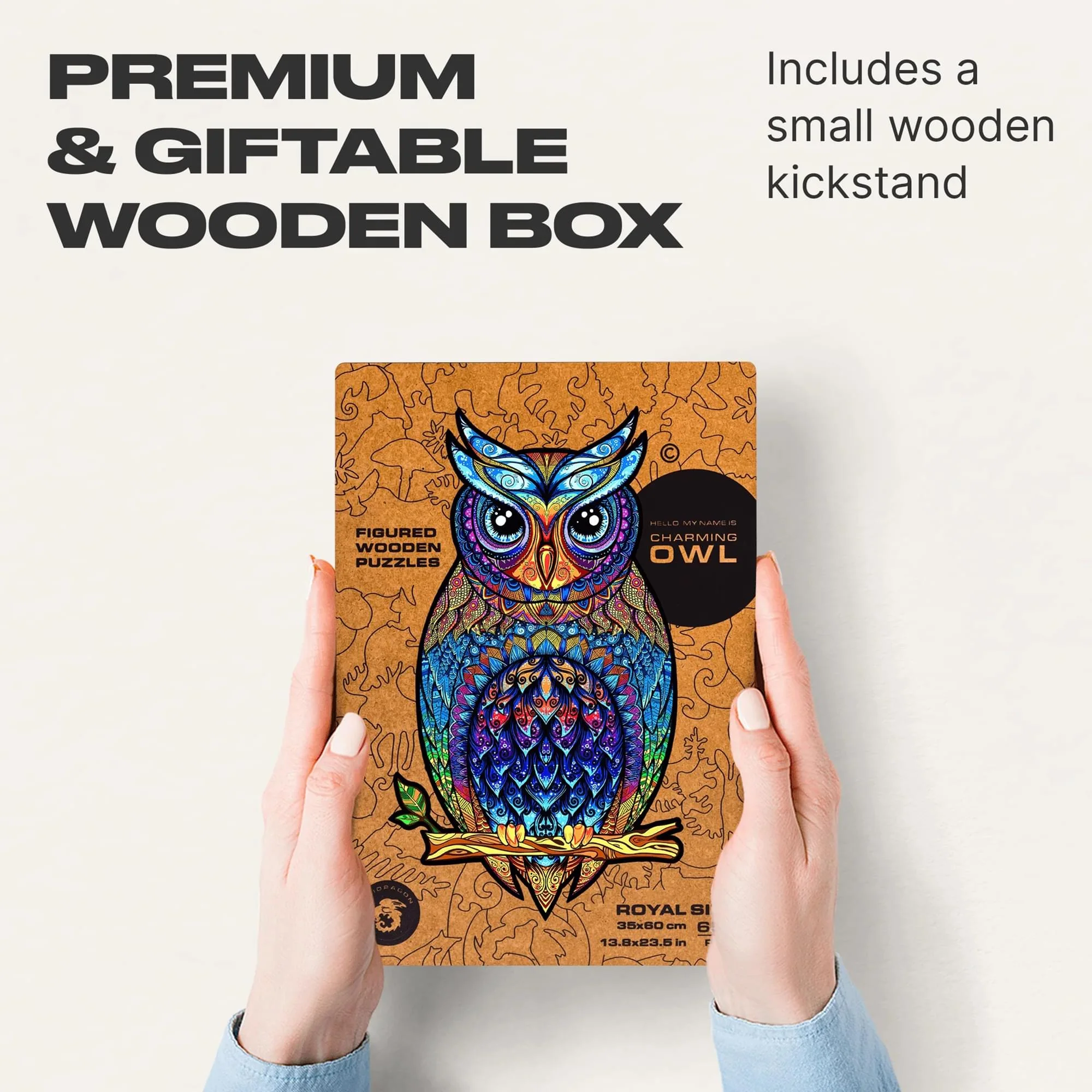 Charming Owl 366 Piece Shaped Wooden Jigsaw Puzzle - Image 5