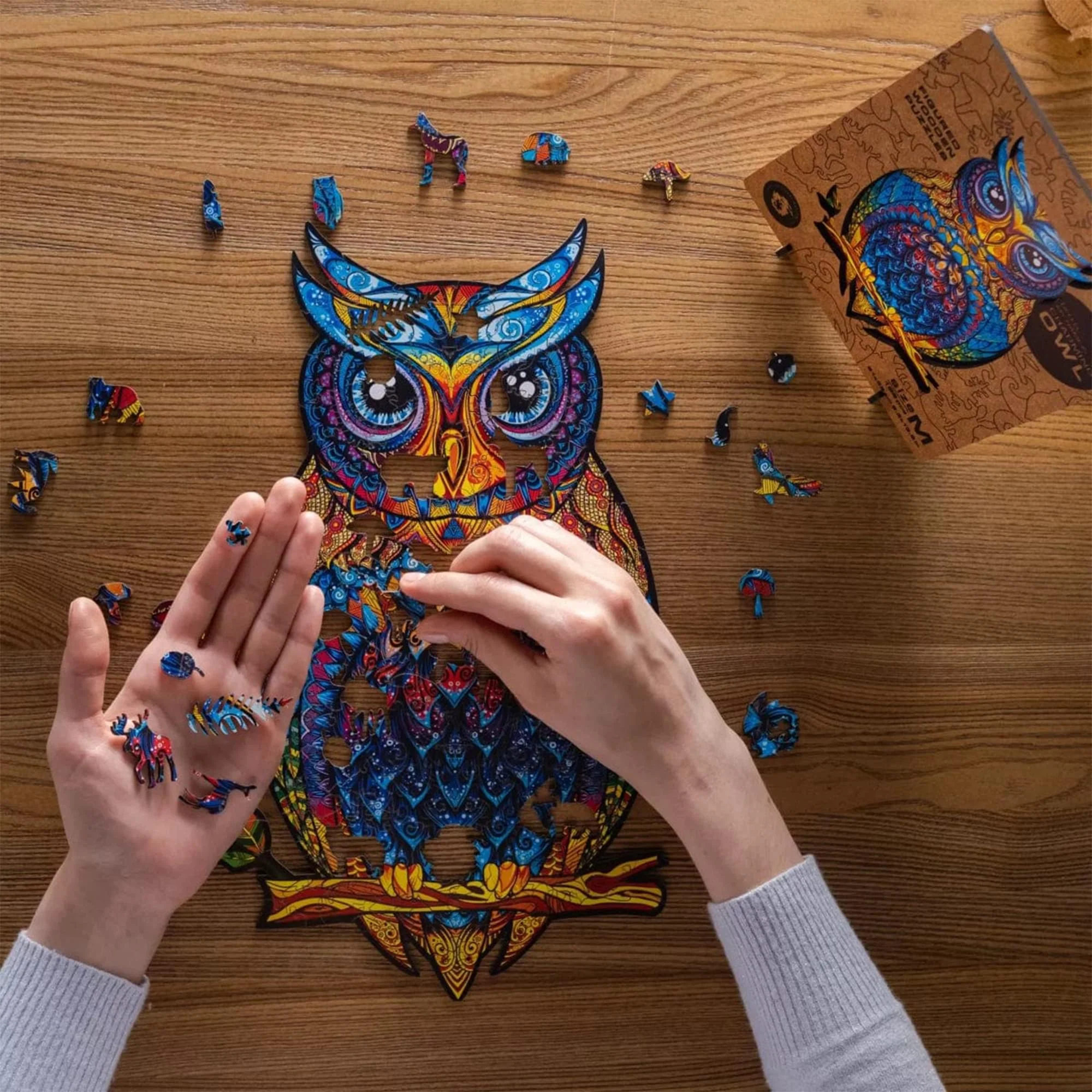 Charming Owl 366 Piece Shaped Wooden Jigsaw Puzzle - Image 7