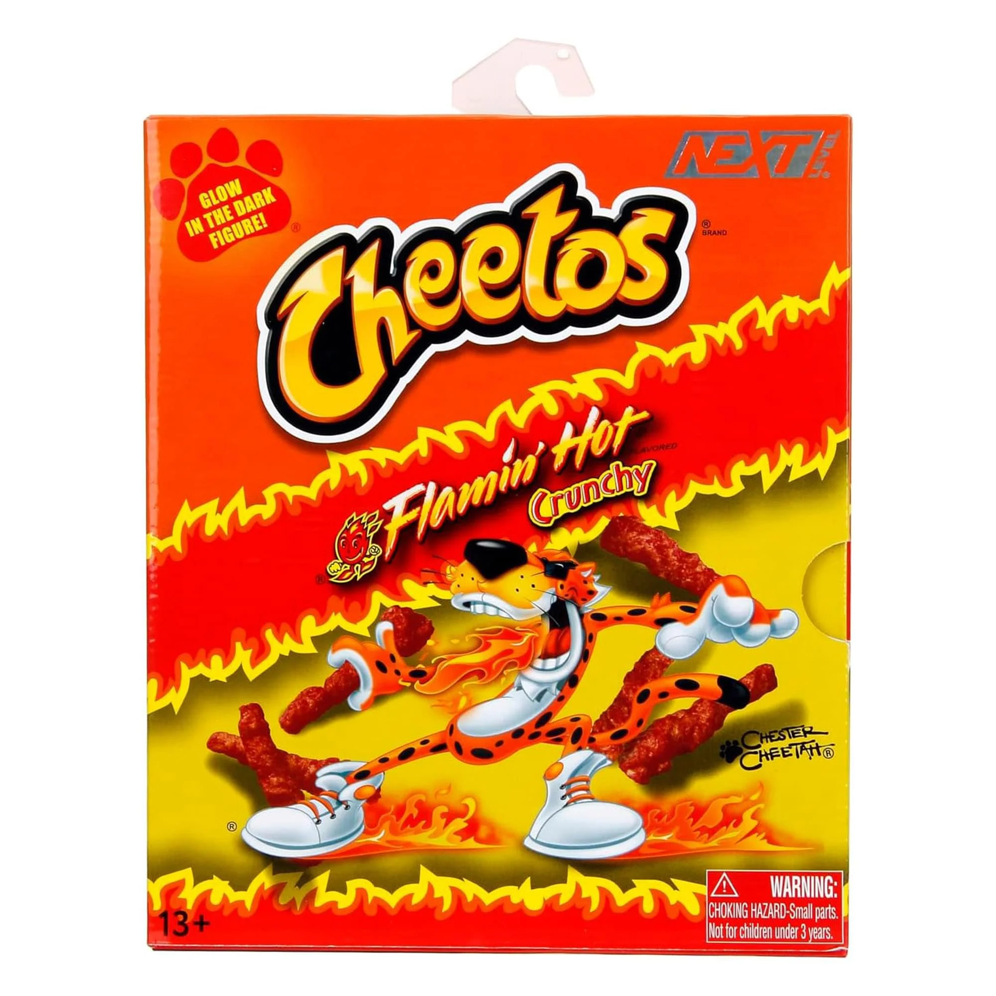 Cheetos 6 Inch Action Figure | Flamin' Hot GITD Chester Cheetah - Image 3