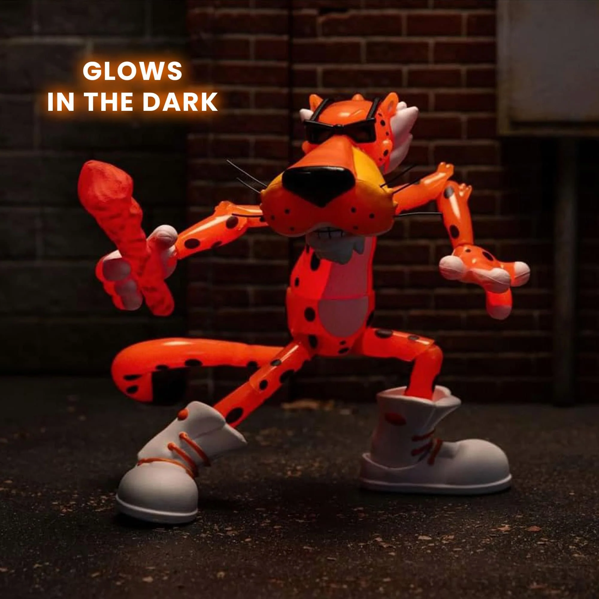Cheetos 6 Inch Action Figure | Flamin' Hot GITD Chester Cheetah - Image 6