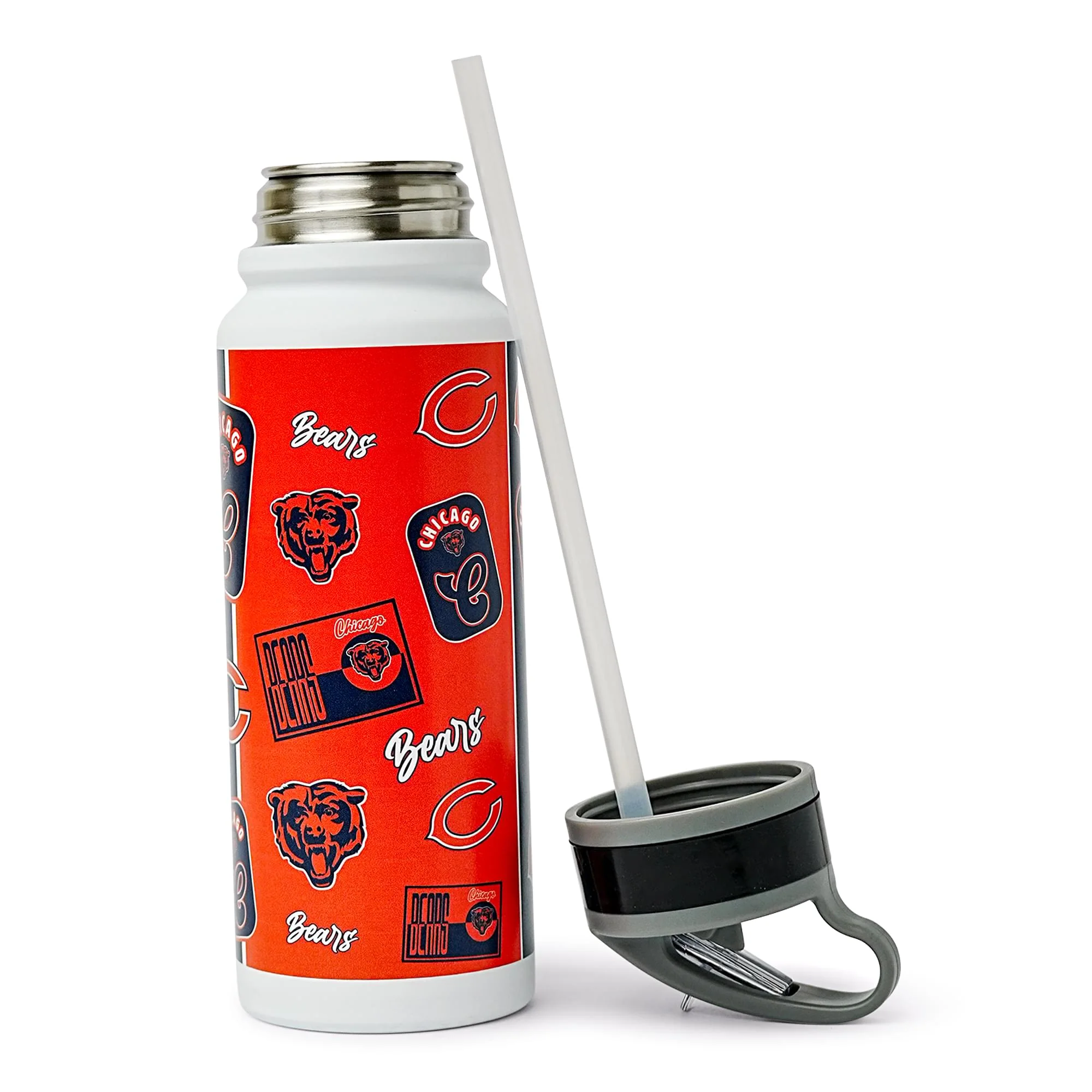 Chicago Bears Dreamweave 25-Ounce Stainless Steel Flip-Top NFL Water Bottle - Image 5