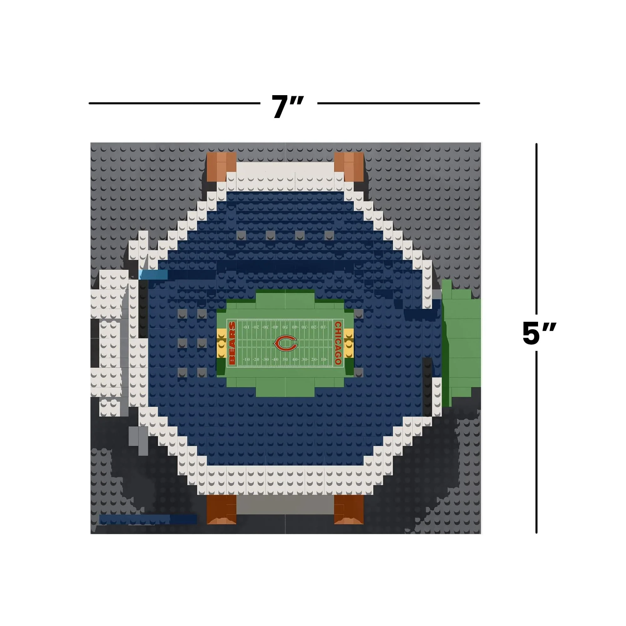 Chicago Bears NFL BRXLZ Mini Stadium 1119-Piece Building Block Set - Image 8