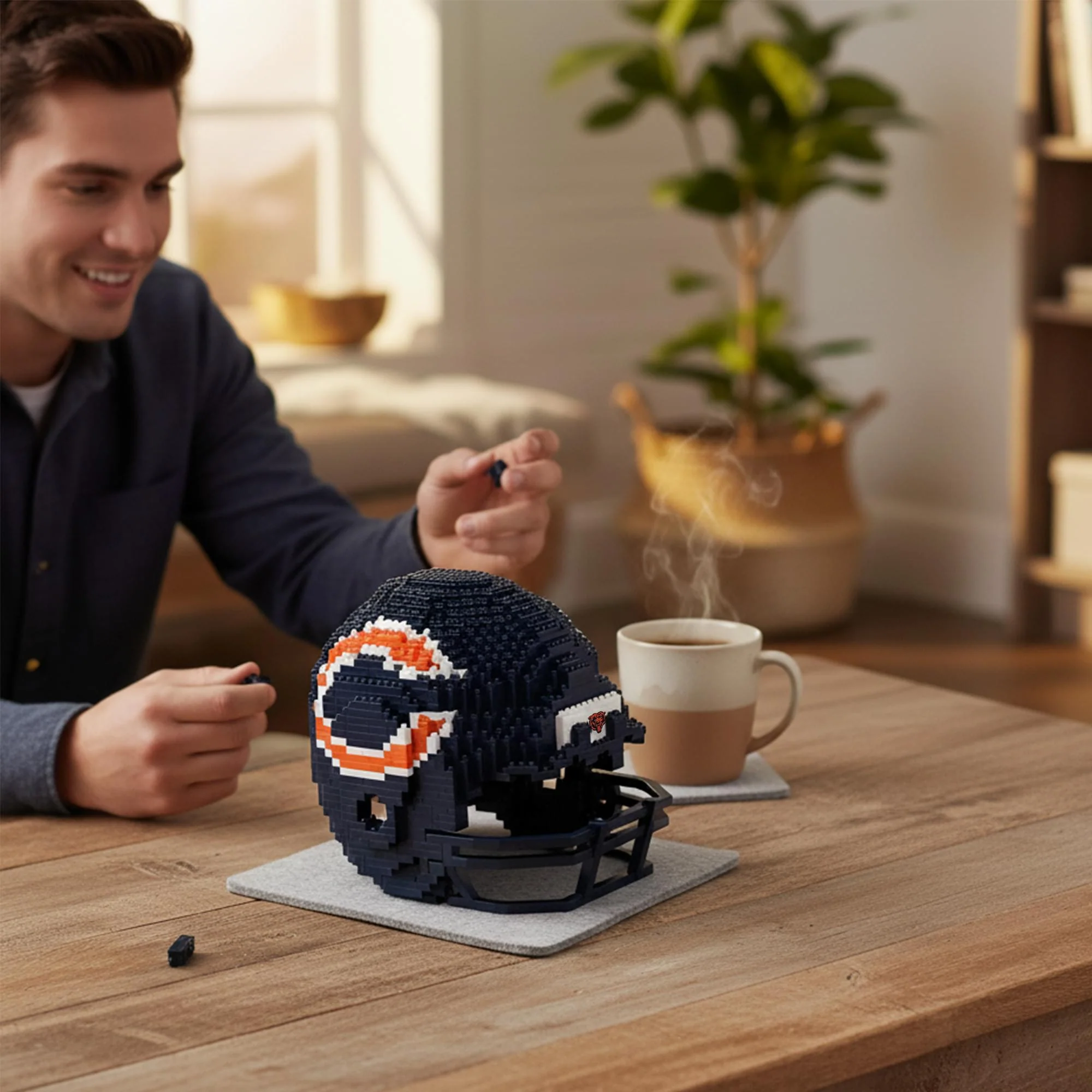 Chicago Bears NFL FOCO BRXLZ Helmet Building Block Set - Image 7