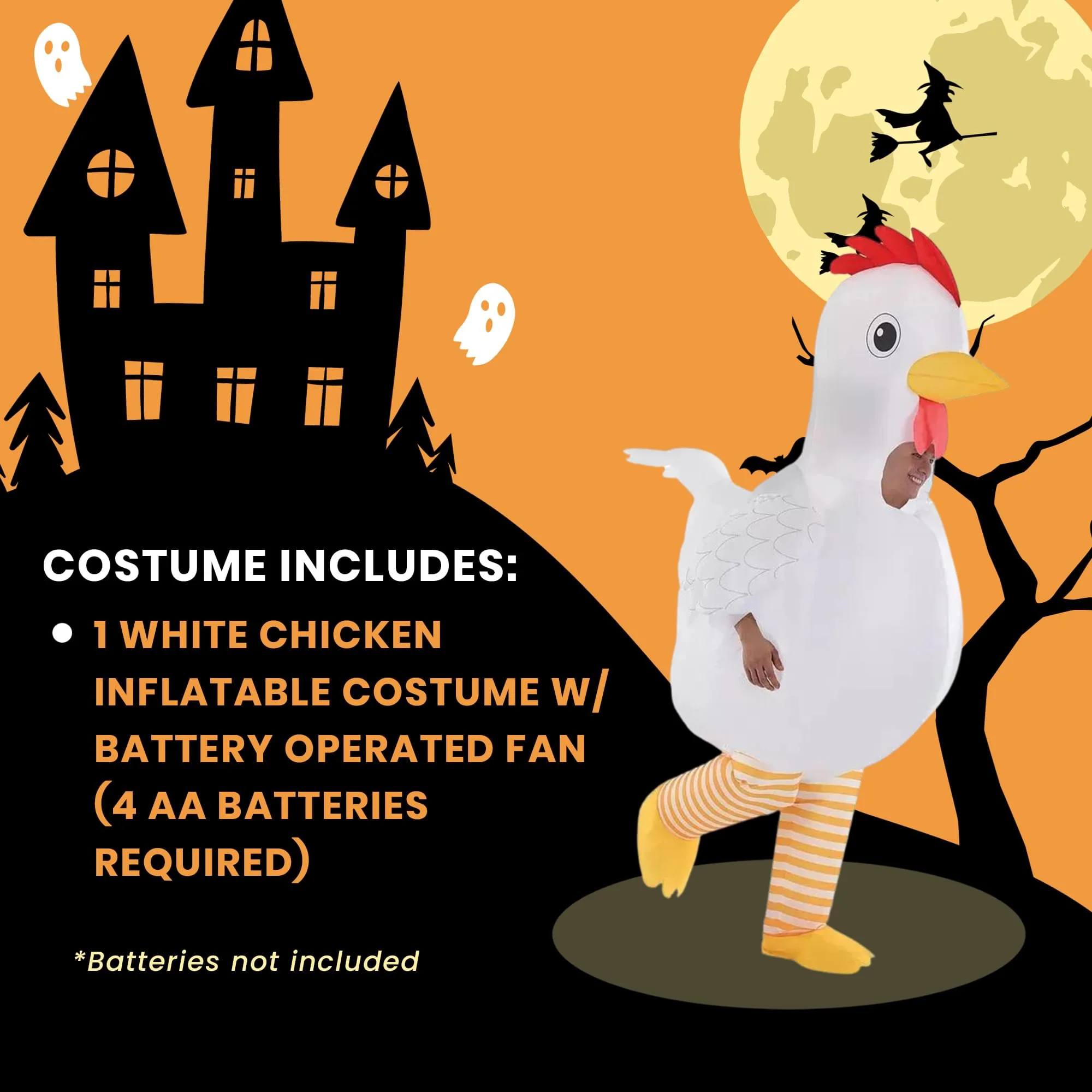 Chicken Adult Inflatable Costume | One Size Fits Most - Image 6