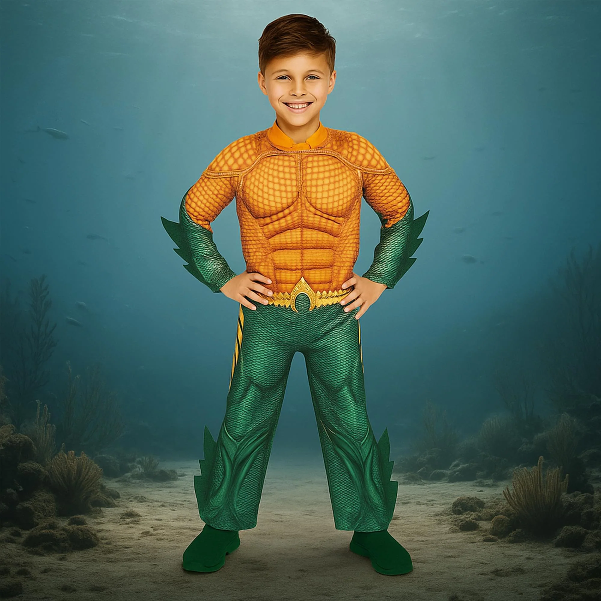 Child Aquaman Movie Costume - Image 4