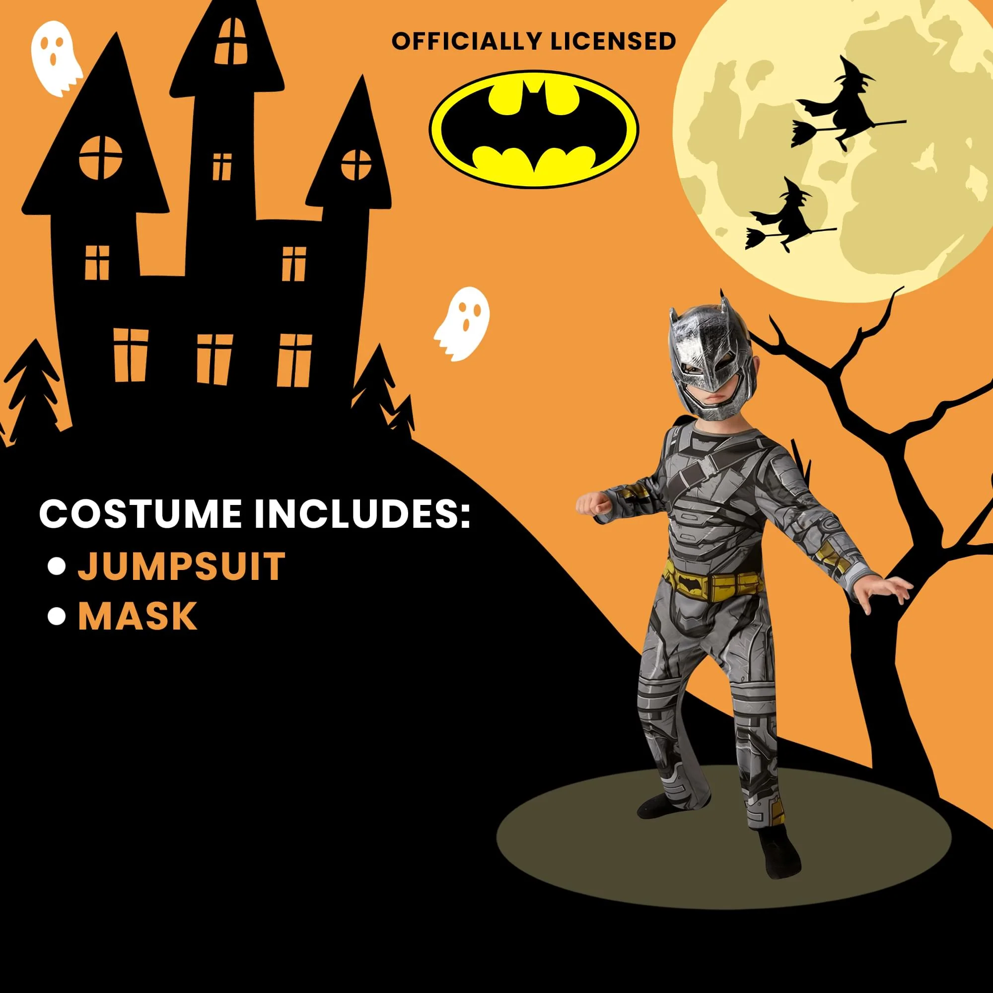 Child Dawn of Justice Batman Armour Age 9+ Costume - Image 5