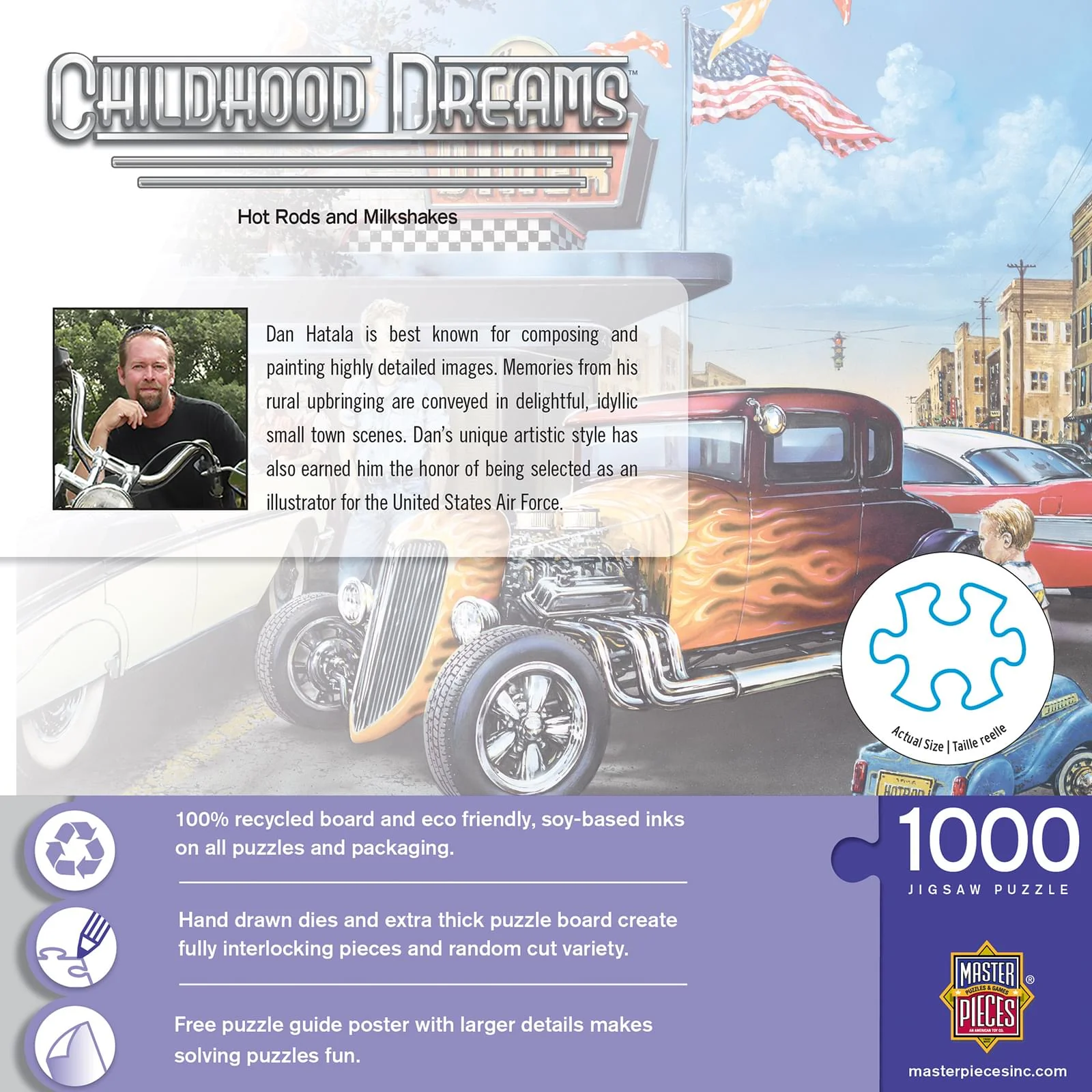 Childhood Dreams Hot Rods and Milkshakes 1000 Piece Jigsaw Puzzle - Image 3