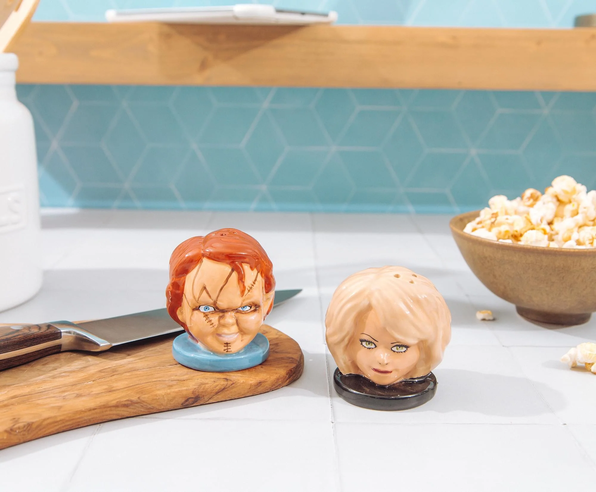 Child's Play Chucky and Tiffany Ceramic Salt and Pepper Shaker Set - Image 9