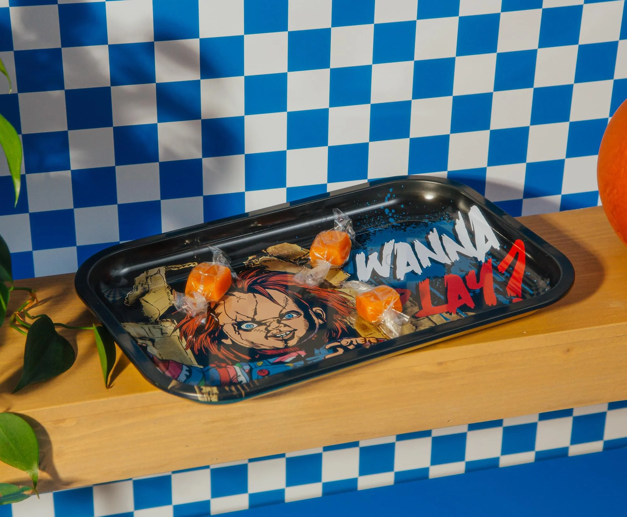 Child's Play Chucky "Wanna Play?" Tin Tray | 11 x 7 Inches - Image 3