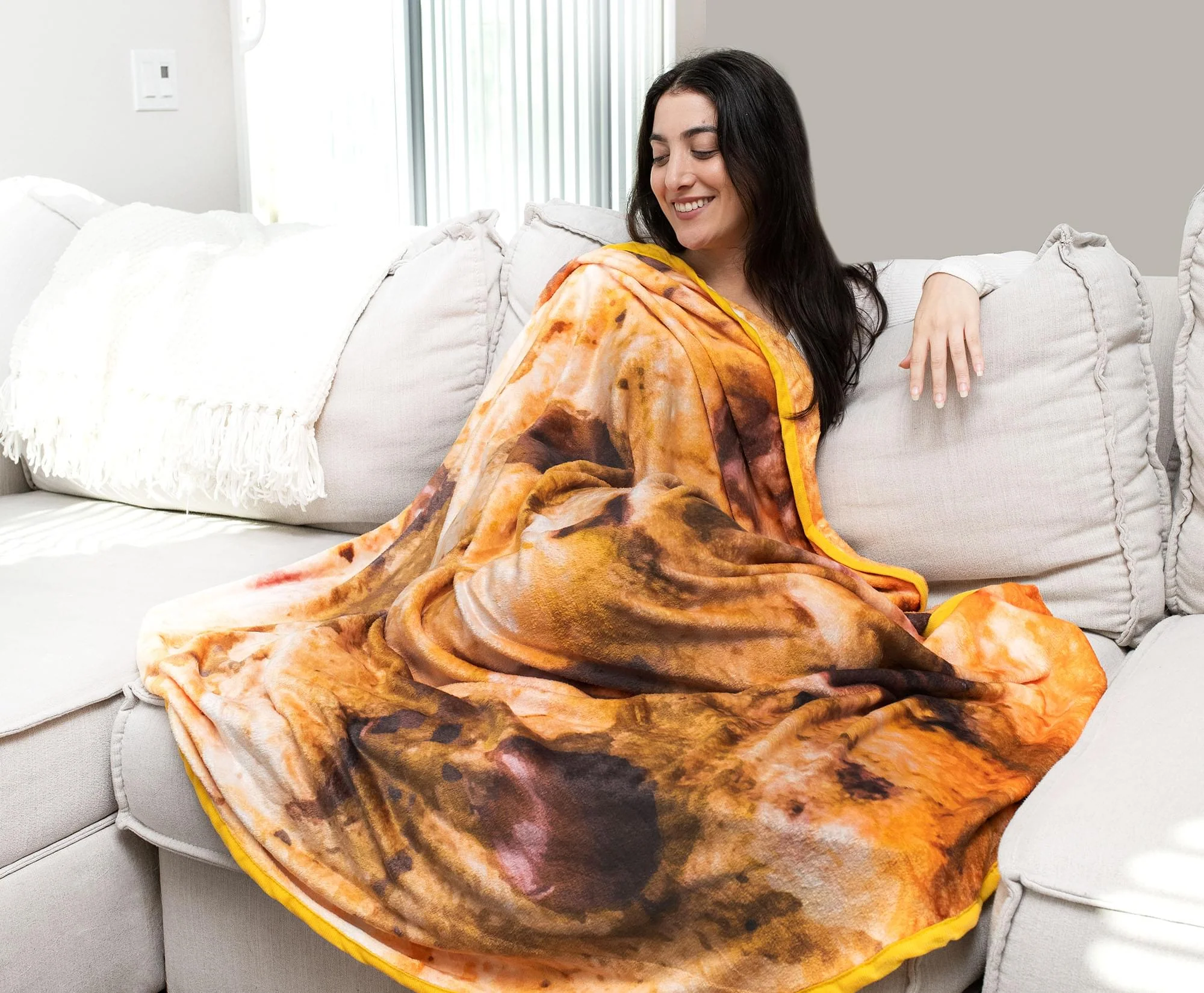 Chocolate Chip Cookie Round Fleece Throw Blanket | 60 Inches - Image 6