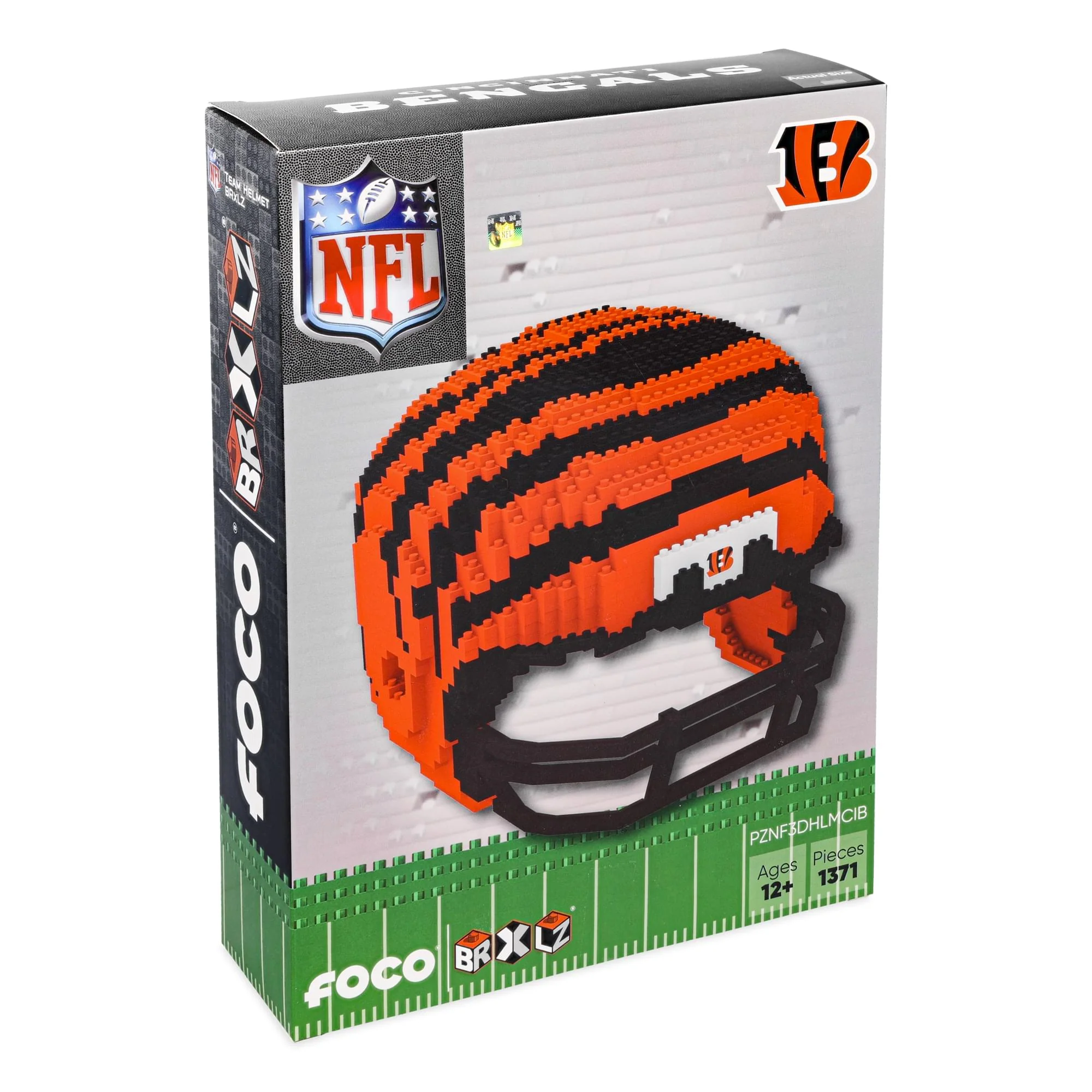 Cincinnati Bengals NFL FOCO BRXLZ Helmet Building Block Set - Image 2