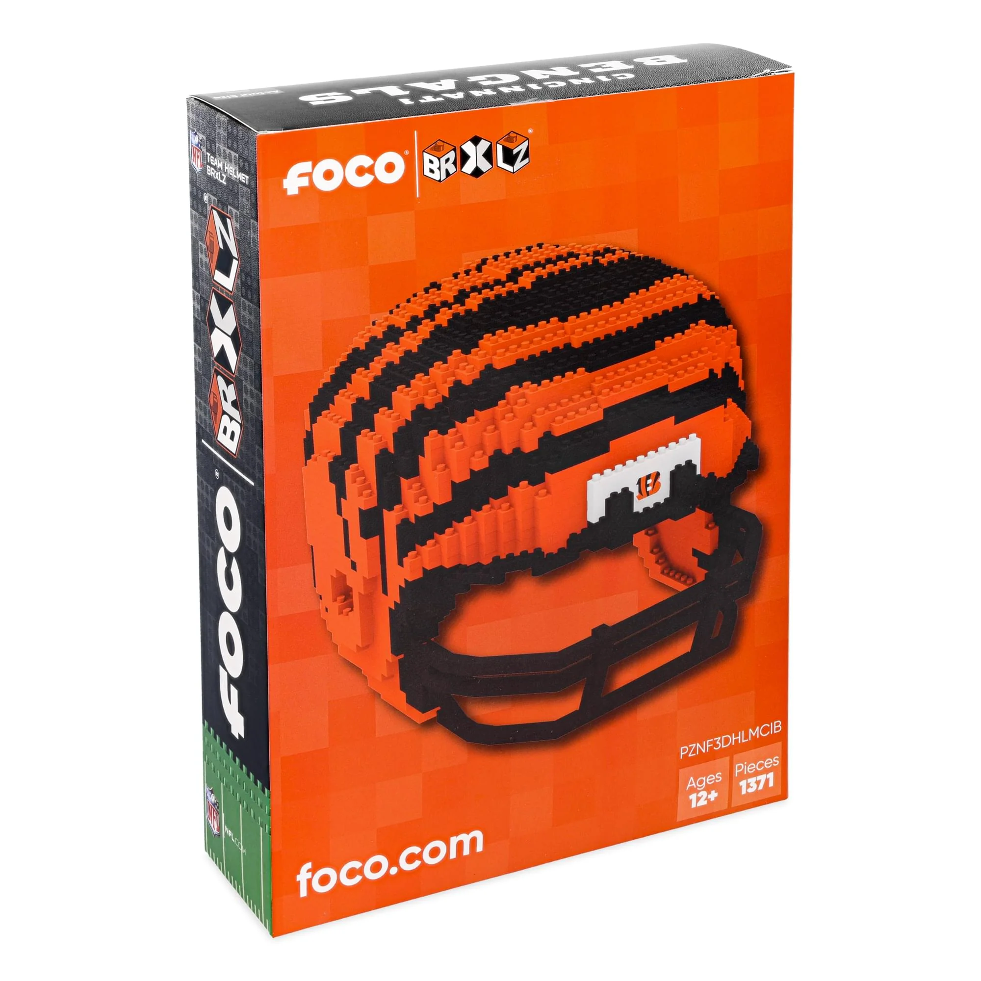 Cincinnati Bengals NFL FOCO BRXLZ Helmet Building Block Set - Image 3