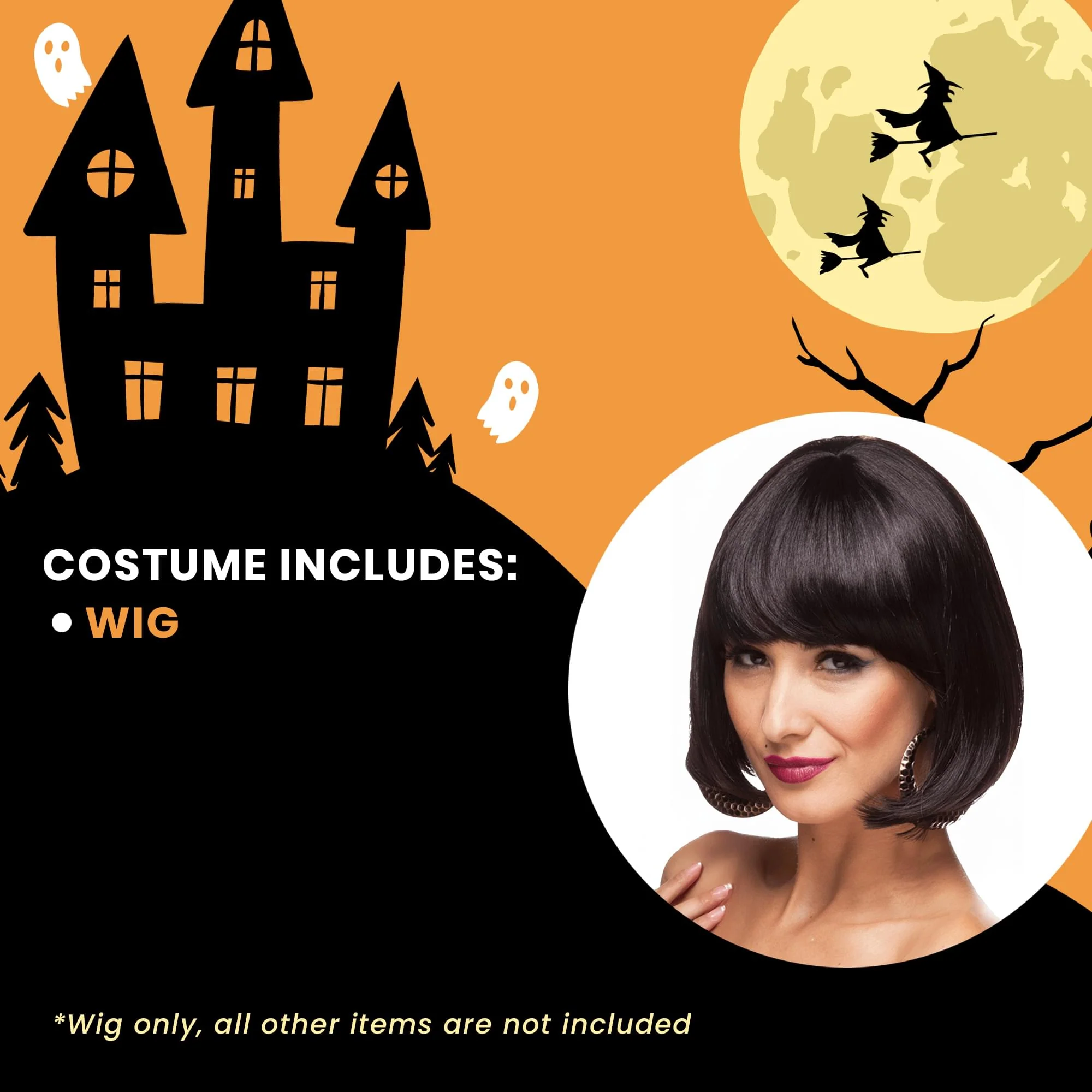 Cindy Bob Black Wig Costume Accessory - Image 6