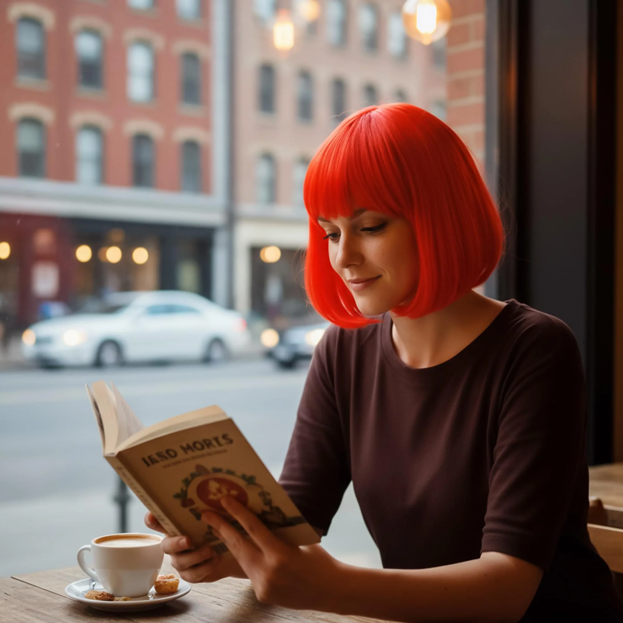 Cindy Bright Red Wig Costume Accessory - Image 5