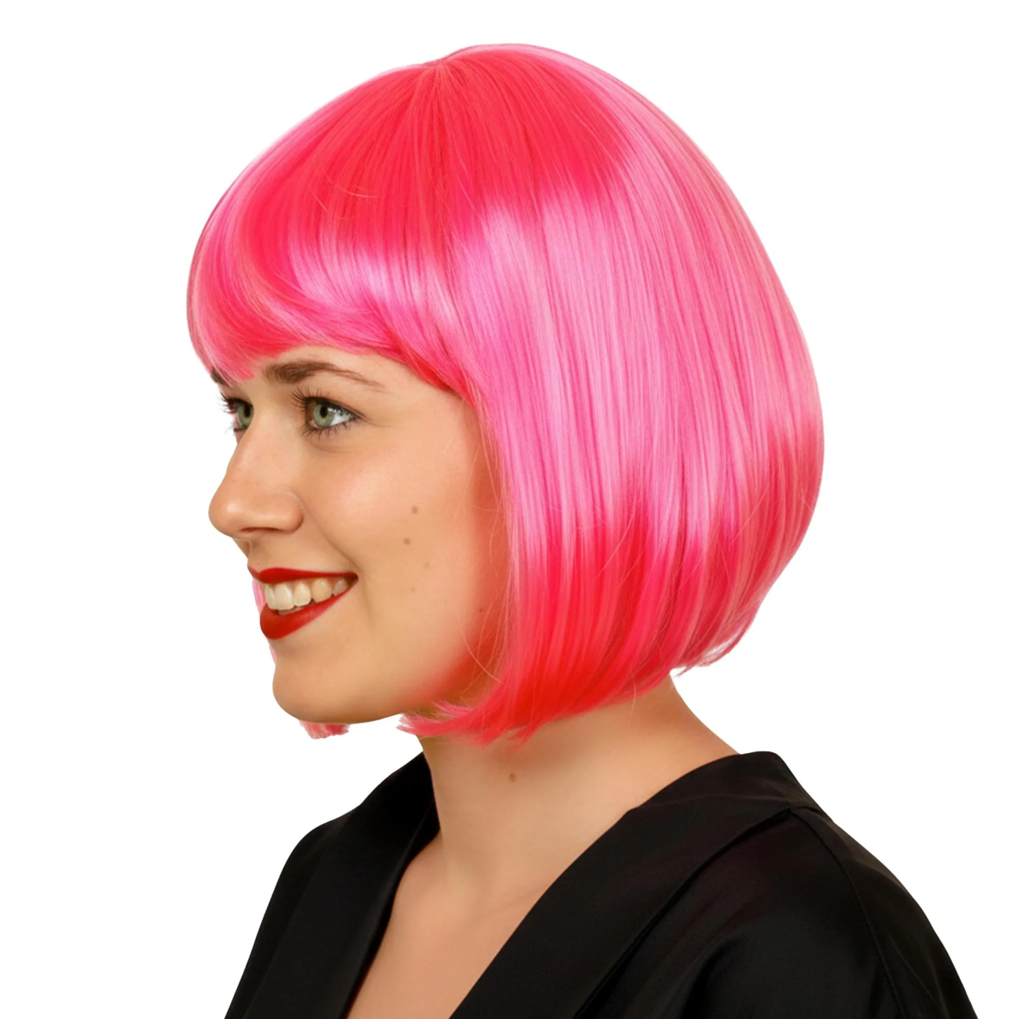 Cindy Hot Pink Wig Costume Accessory - Image 3