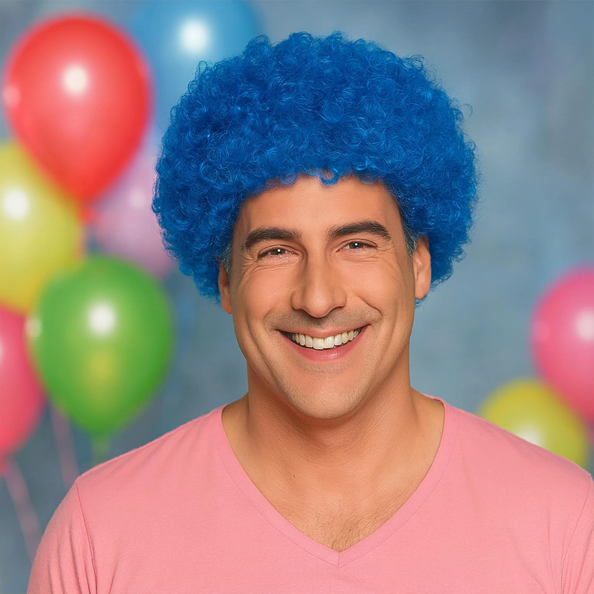 Clown Adult Costume Wig | Blue - Image 5