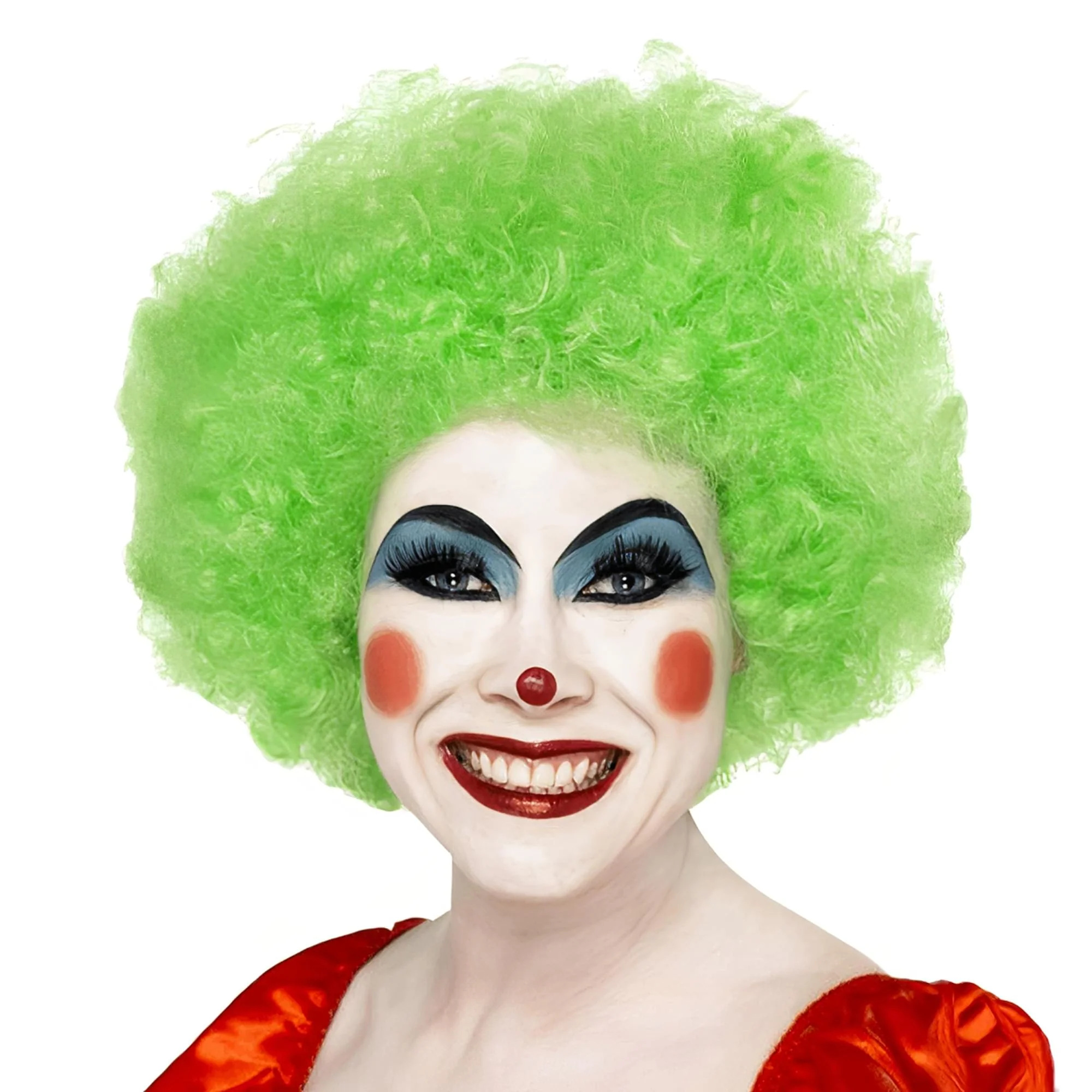 Clown Afro Green Wig - Image 4