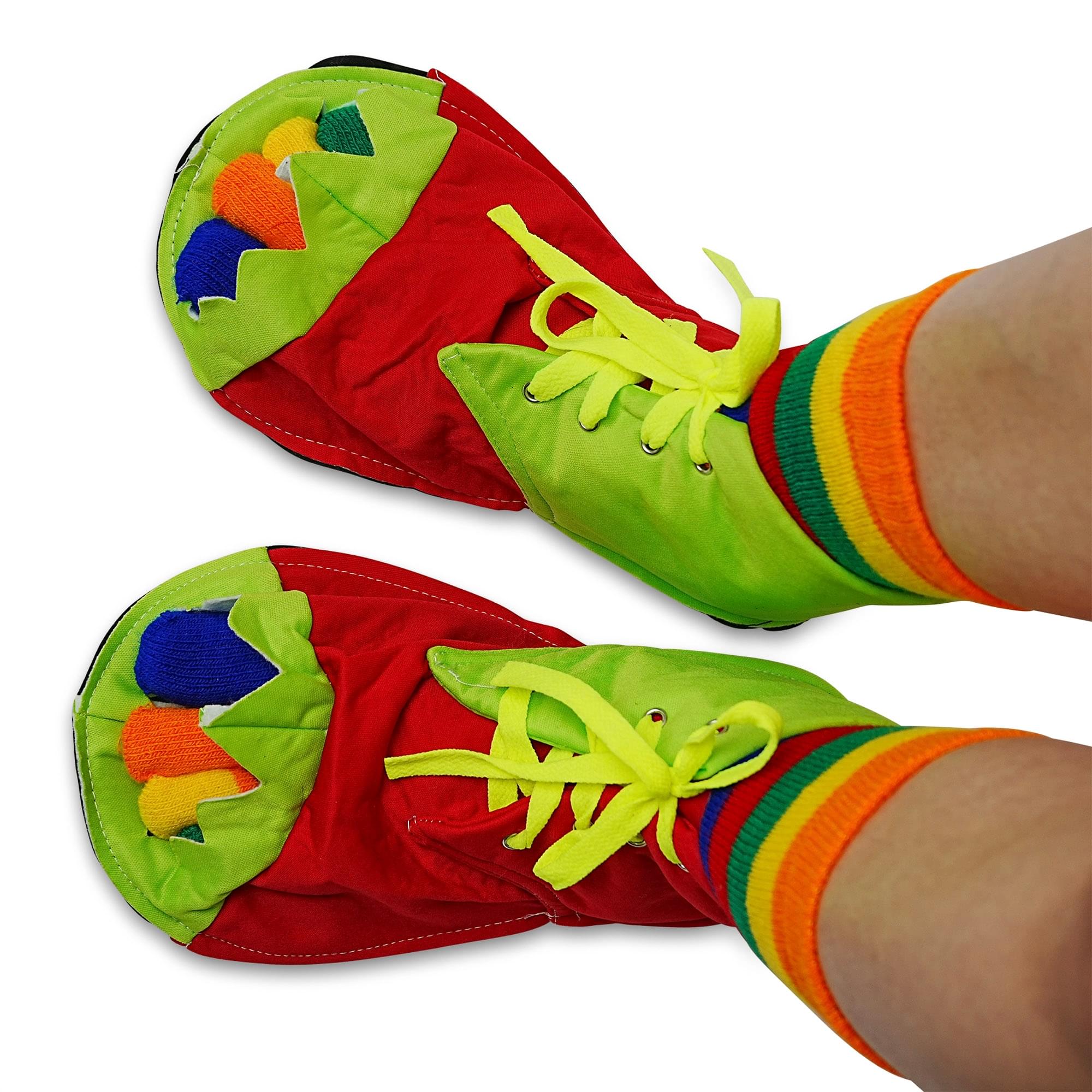 Clown Shoes And Toe Sock Costume Set Adult One Size - Image 7