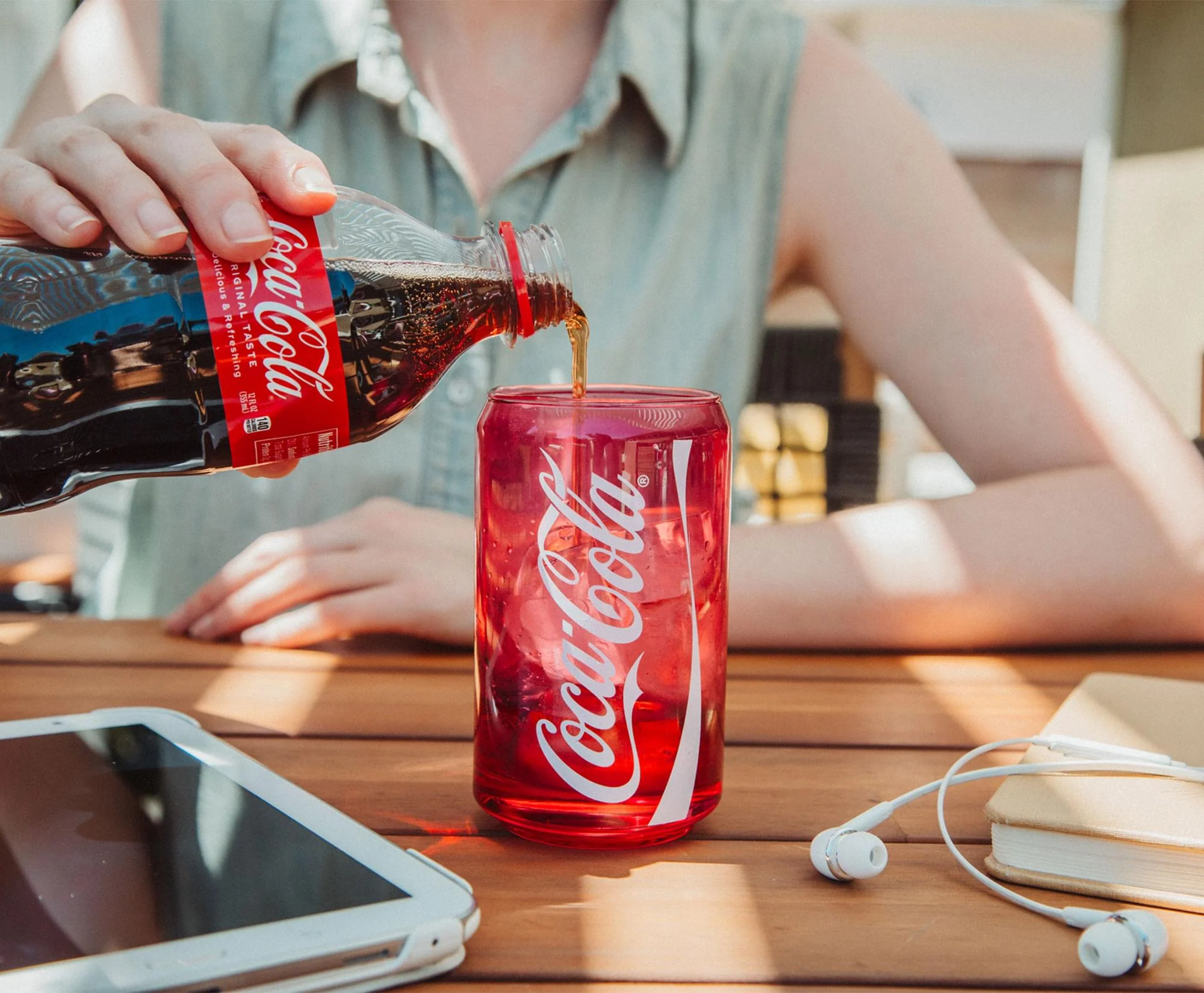 Coca-Cola Can-Shaped Red Glass Cup | Holds 10 Ounces - Image 3