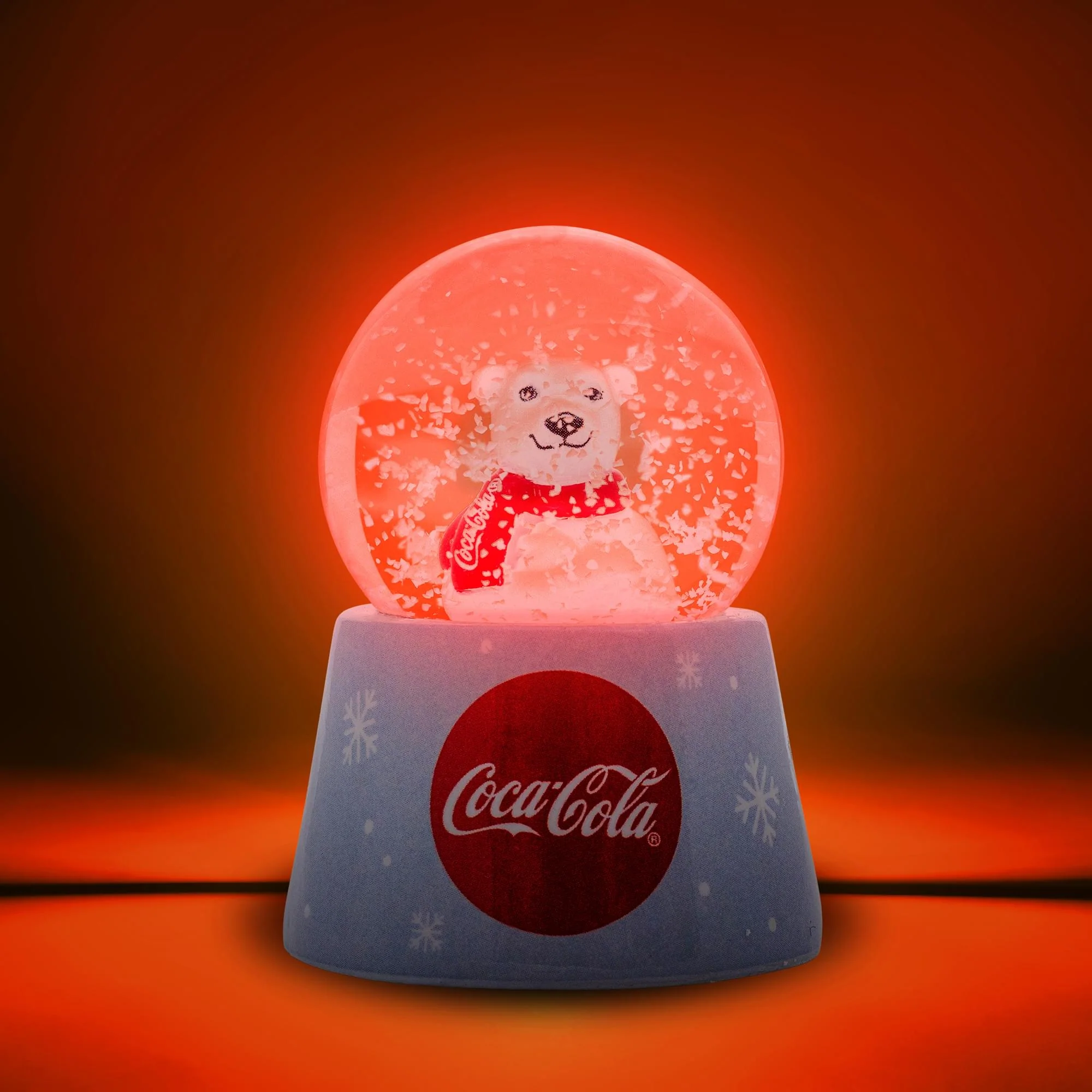 Coca-Cola Holiday Polar Bear 3-Inch Mini Light-Up Snow Globe - Image 2