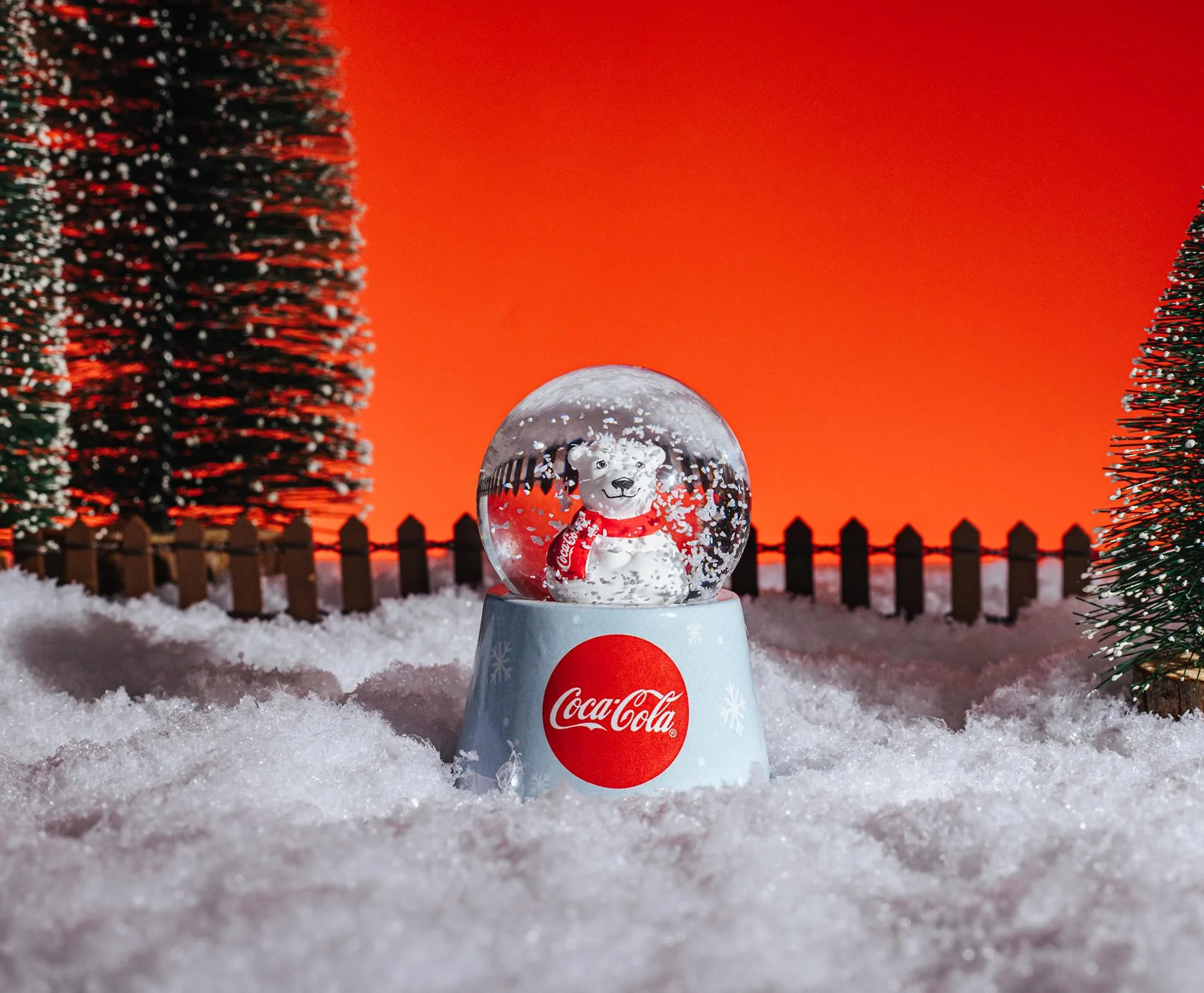 Coca-Cola Holiday Polar Bear 3-Inch Mini Light-Up Snow Globe - Image 9
