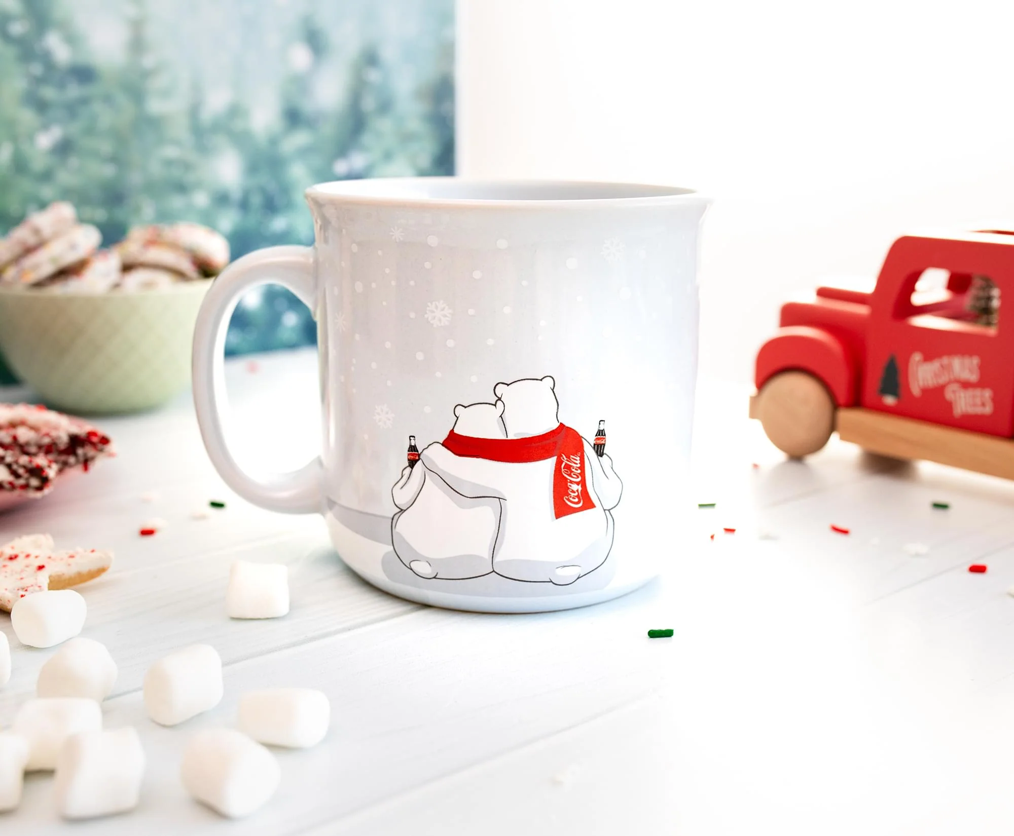 Coca-Cola Holiday Polar Bears Ceramic Camper Mug | Holds 20 Ounces - Image 4