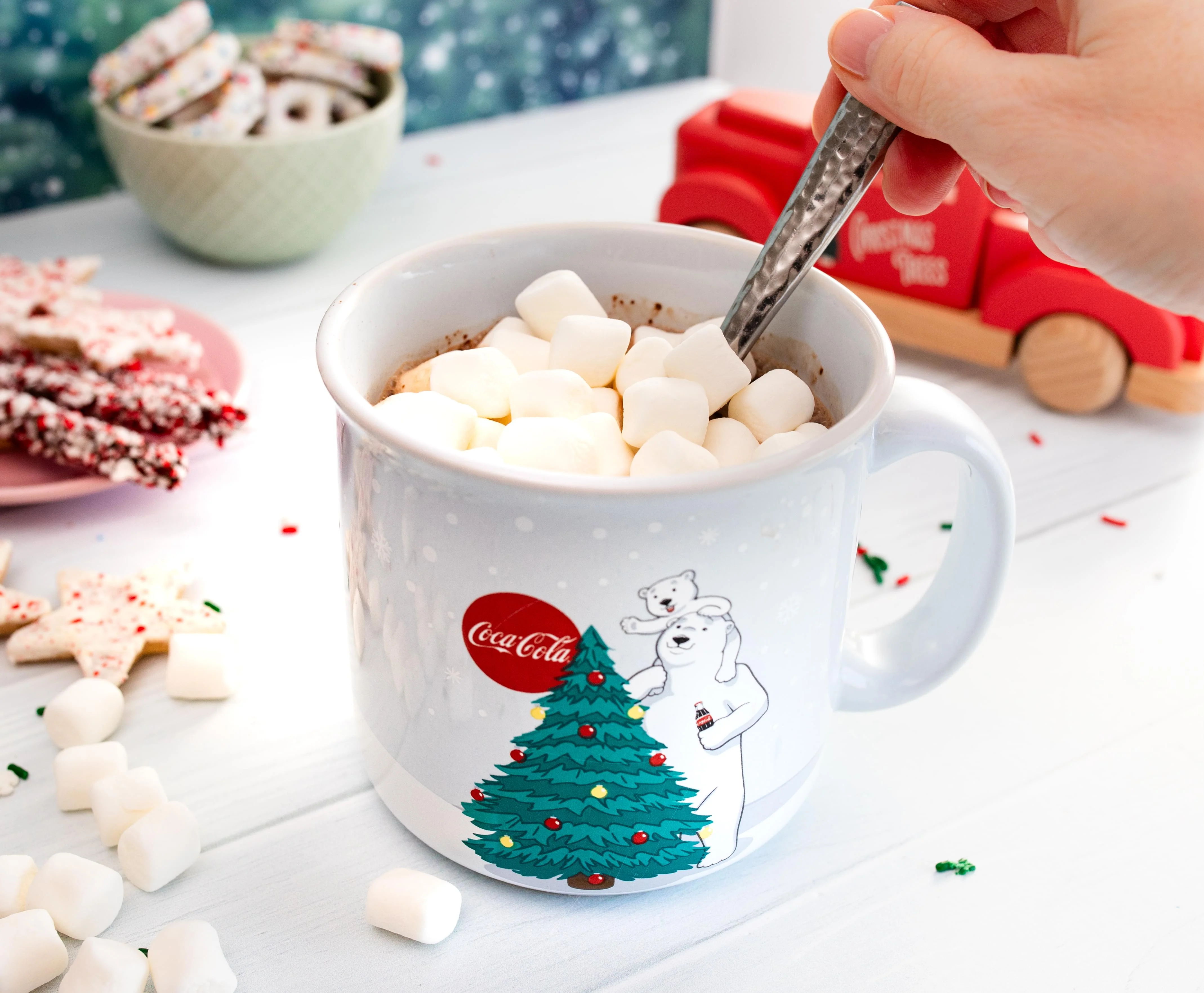 Coca-Cola Holiday Polar Bears Ceramic Camper Mug | Holds 20 Ounces - Image 6