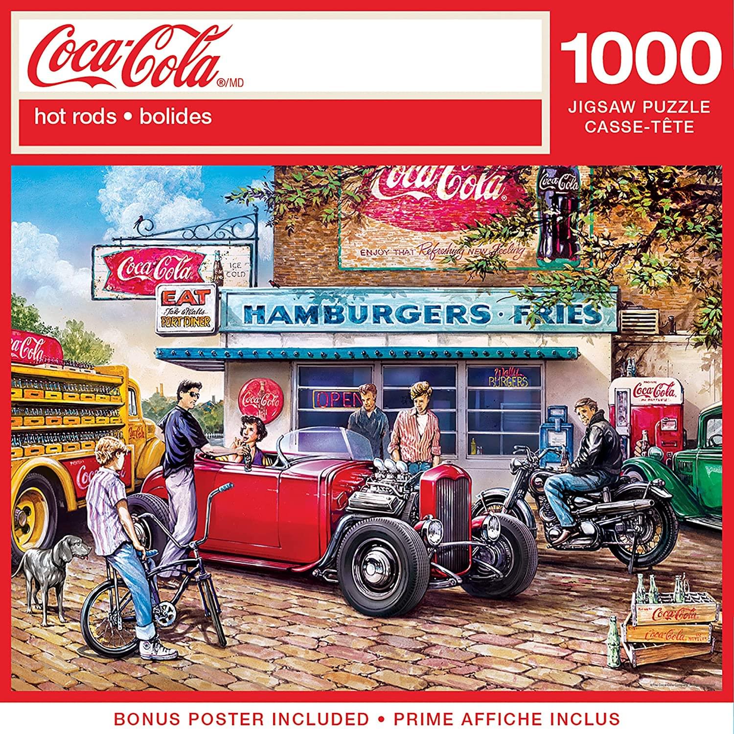 Coca-Cola Hot Rods 1000 Piece Jigsaw Puzzle - Image 3