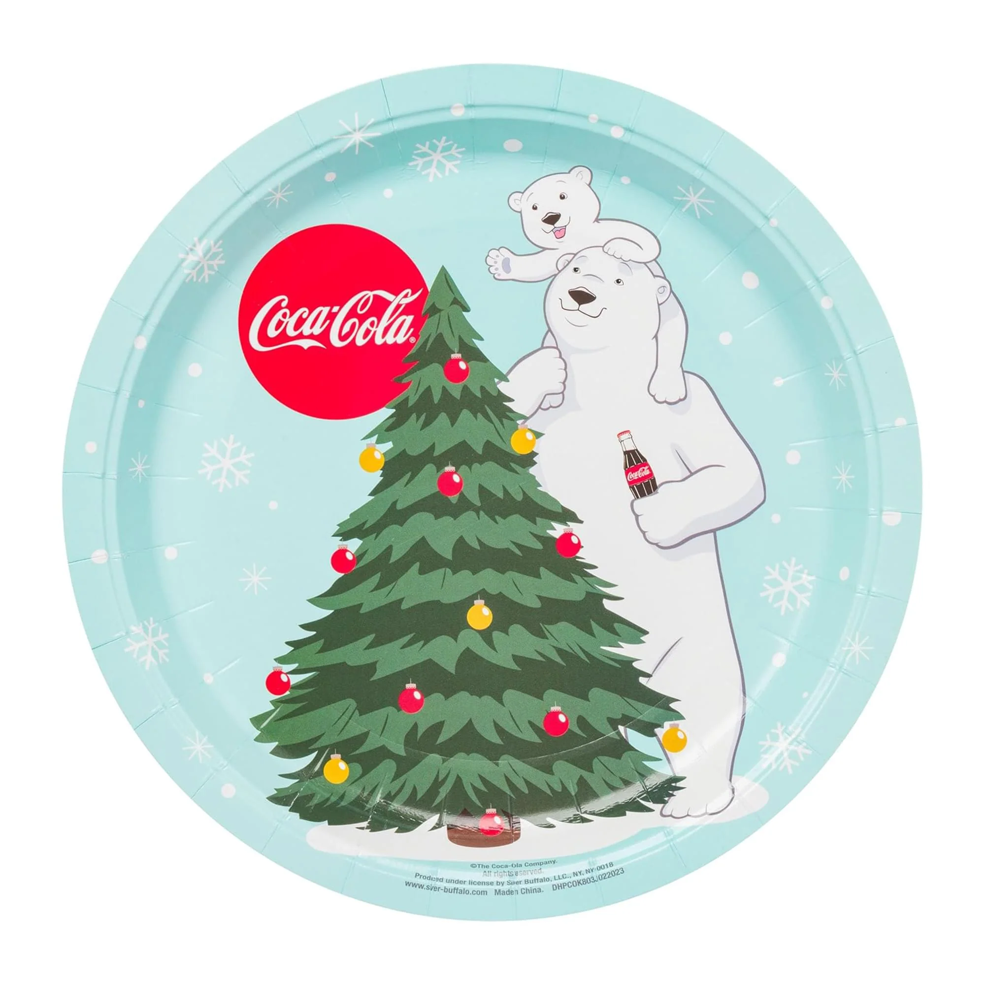 Coca Cola Polar Bear 32-Piece Paper Napkin And Plate Party Pack - Image 4