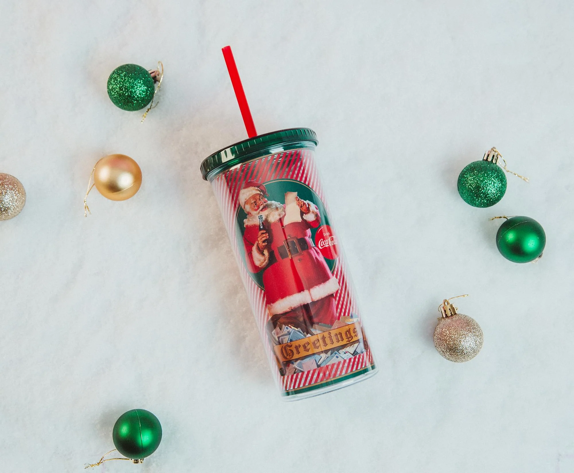 Coca-Cola Santa Claus Holidays Carnival Cup With Lid and Straw | Holds 20 Ounces - Image 9