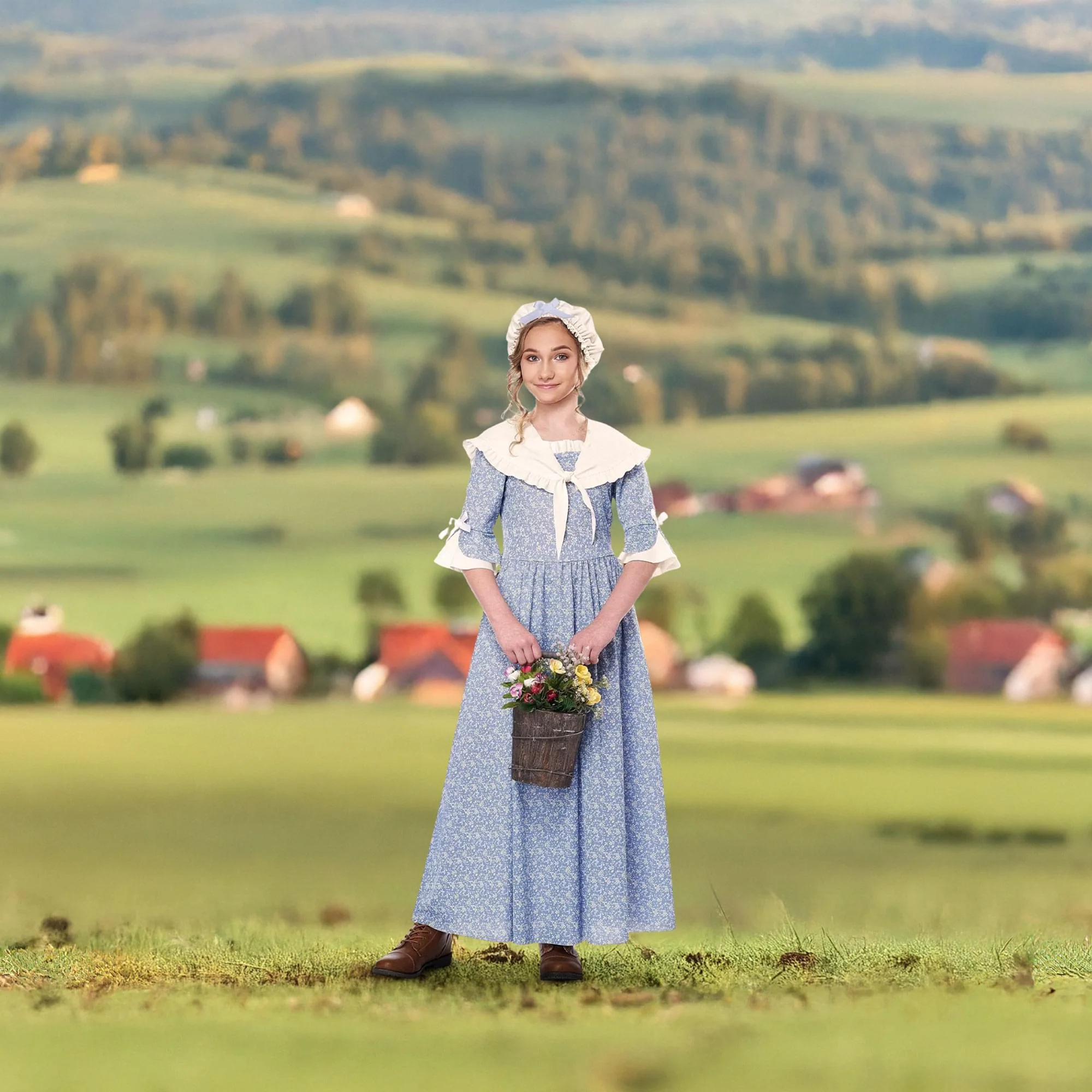 Colonial Village Girl Child Costume - Image 10