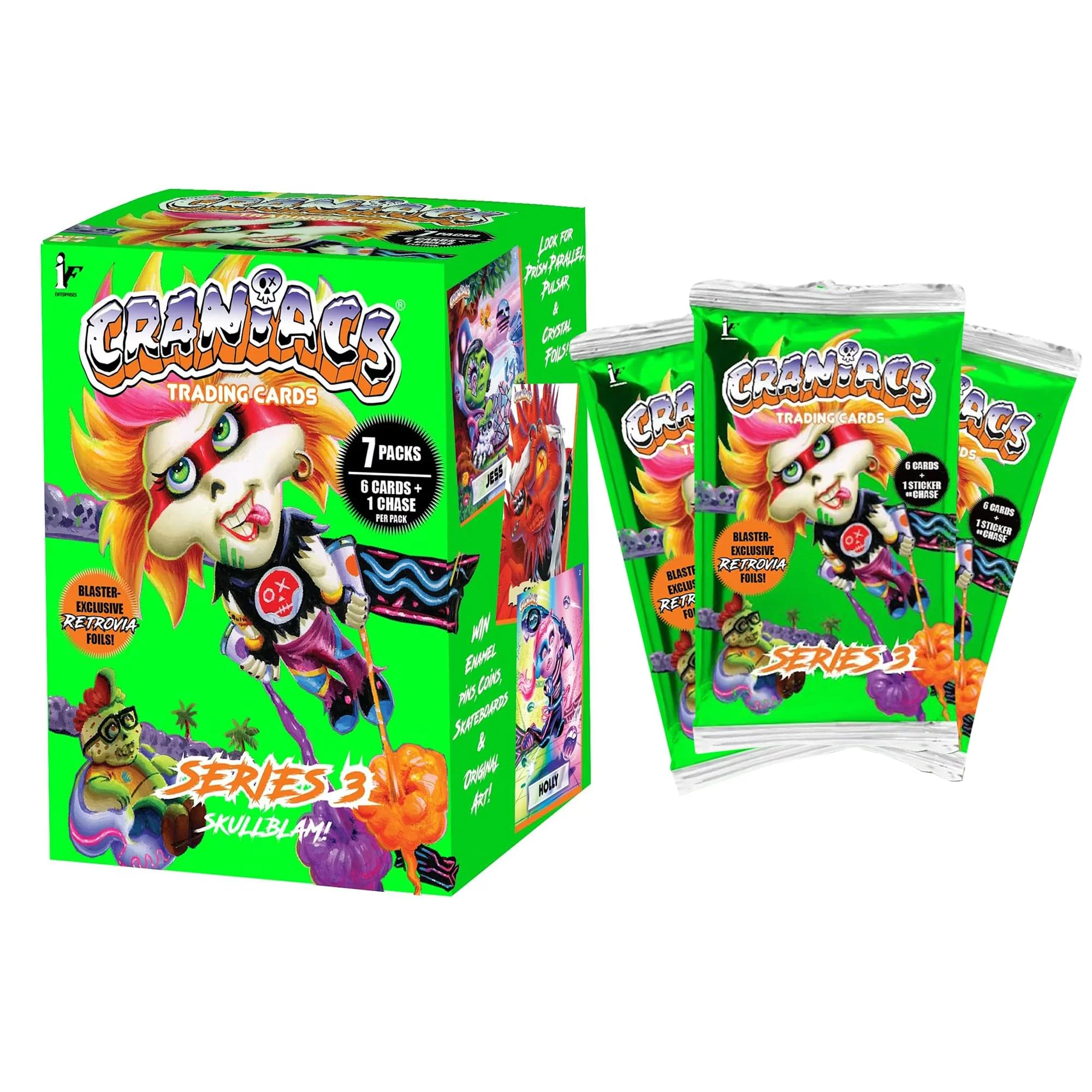 Craniacs Series Trading Cards Skullblam 7-Pack Blaster Box
