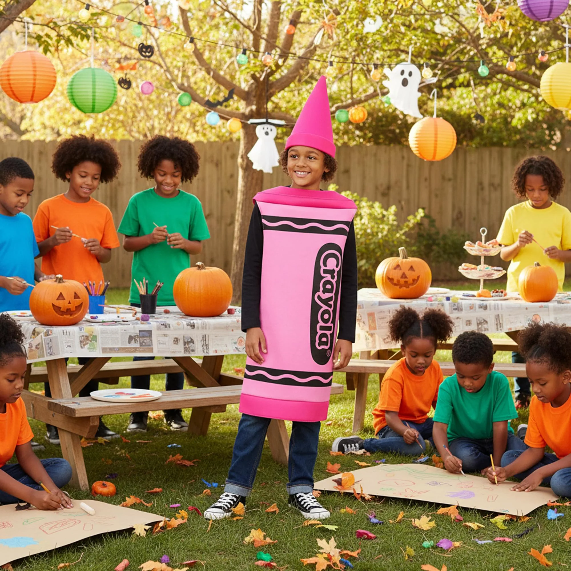 Craylola Crayon Pink Child Costume | One Size Fits Most - Image 5