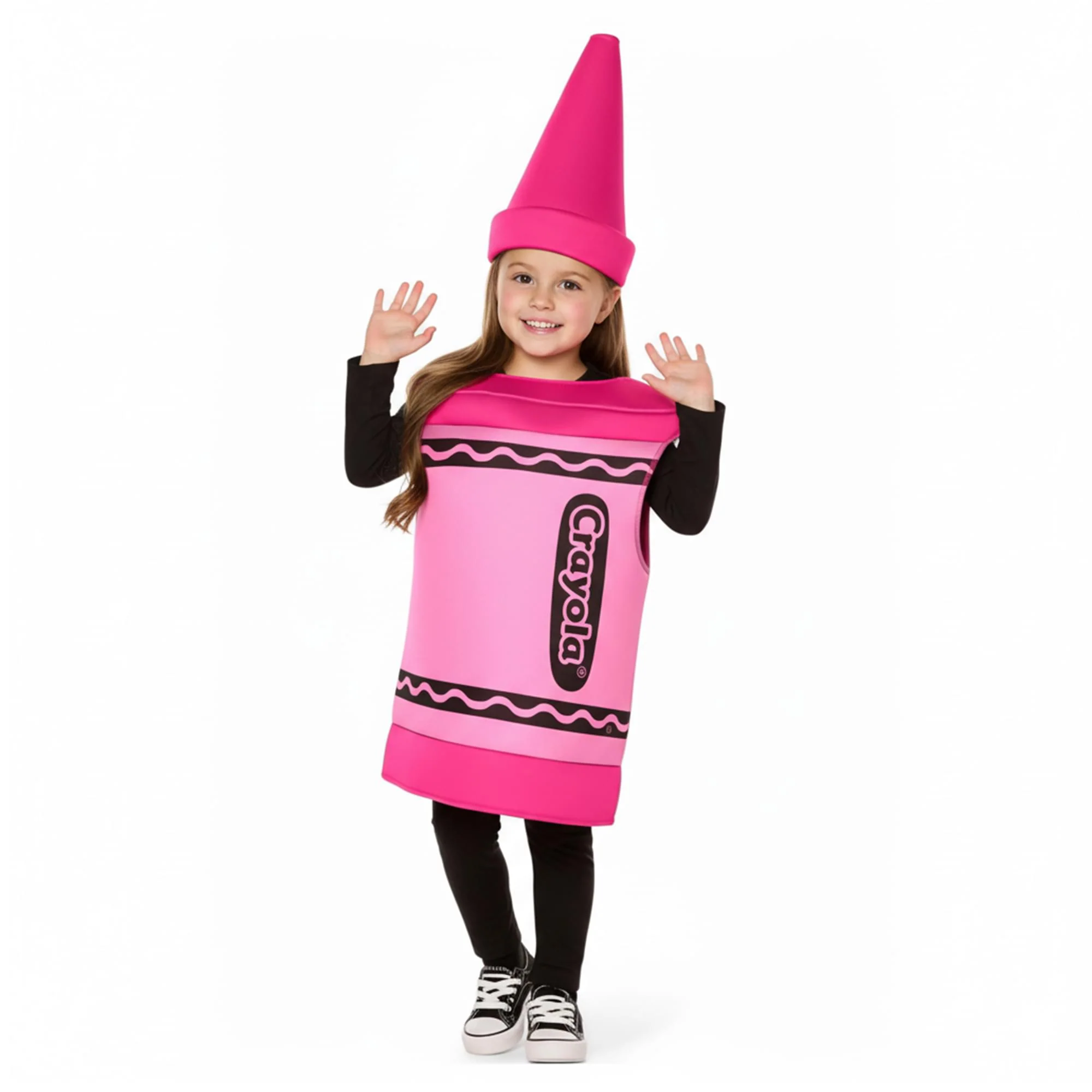 Craylola Crayon Pink Toddler Costume | One Size Fits Most Up To 6 - Image 3