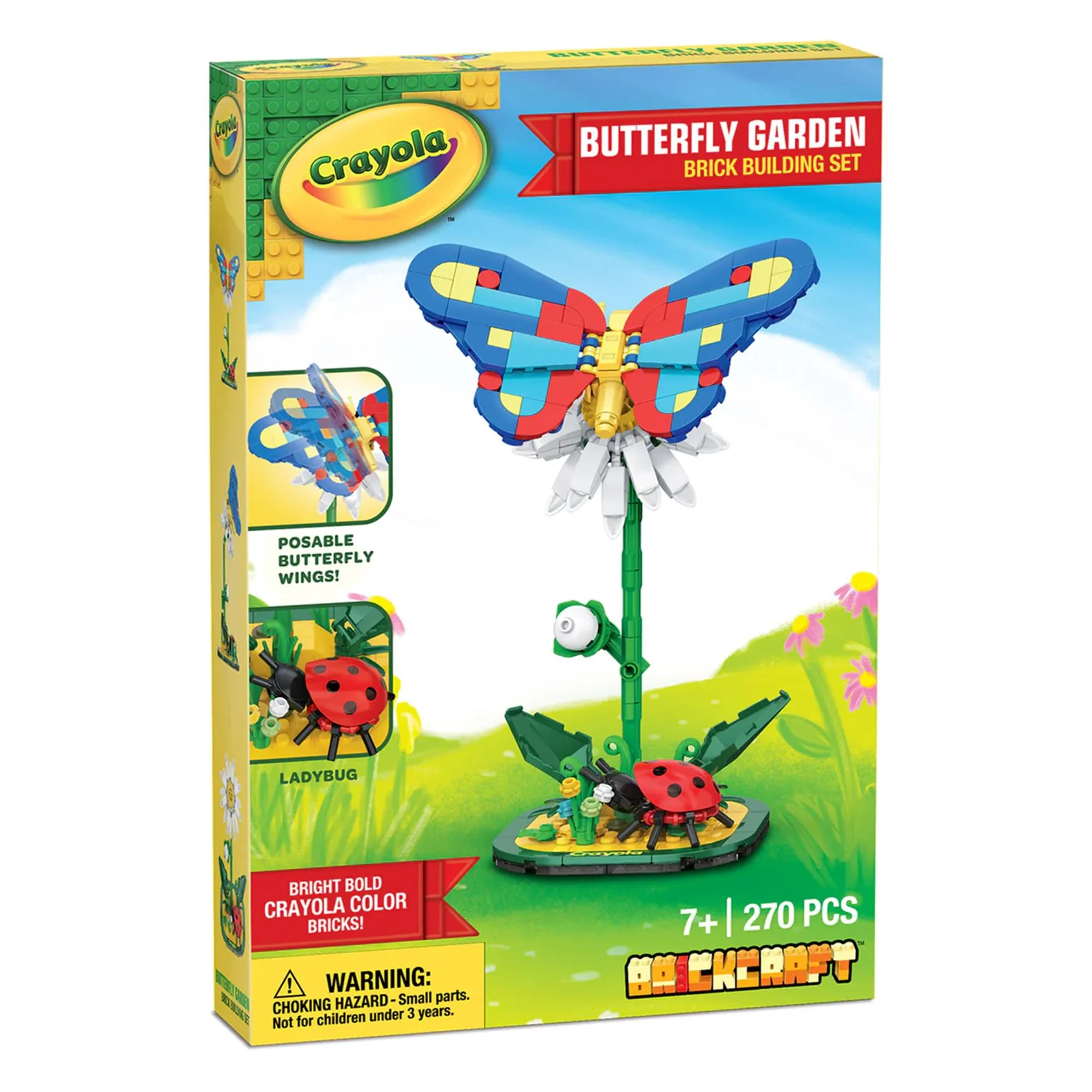 Crayola Butterfly Garden 270-Piece Brickcraft Building Set - Image 2